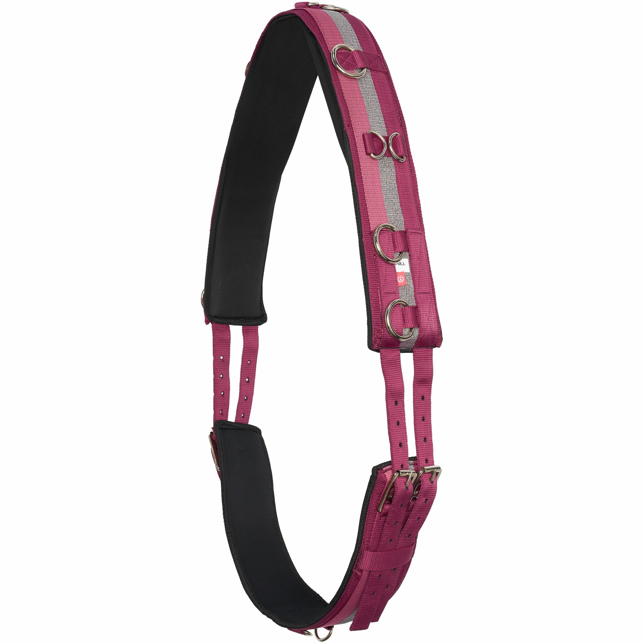 Longiergurt Nylon IRHDeluxe rose-bordeaux-silver