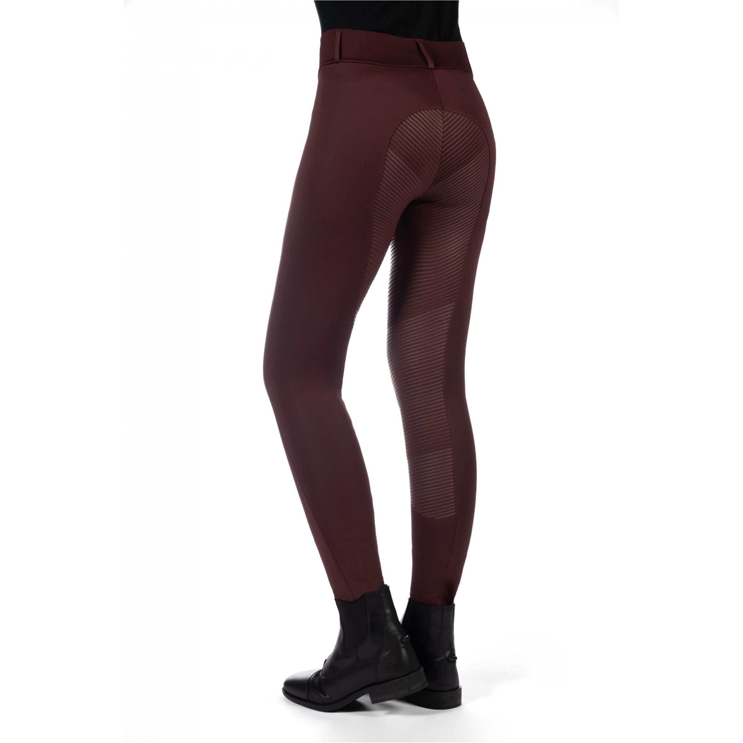 Winter Damen Reitleggings Silikon Vollbesatz LIVIGNO bordeaux