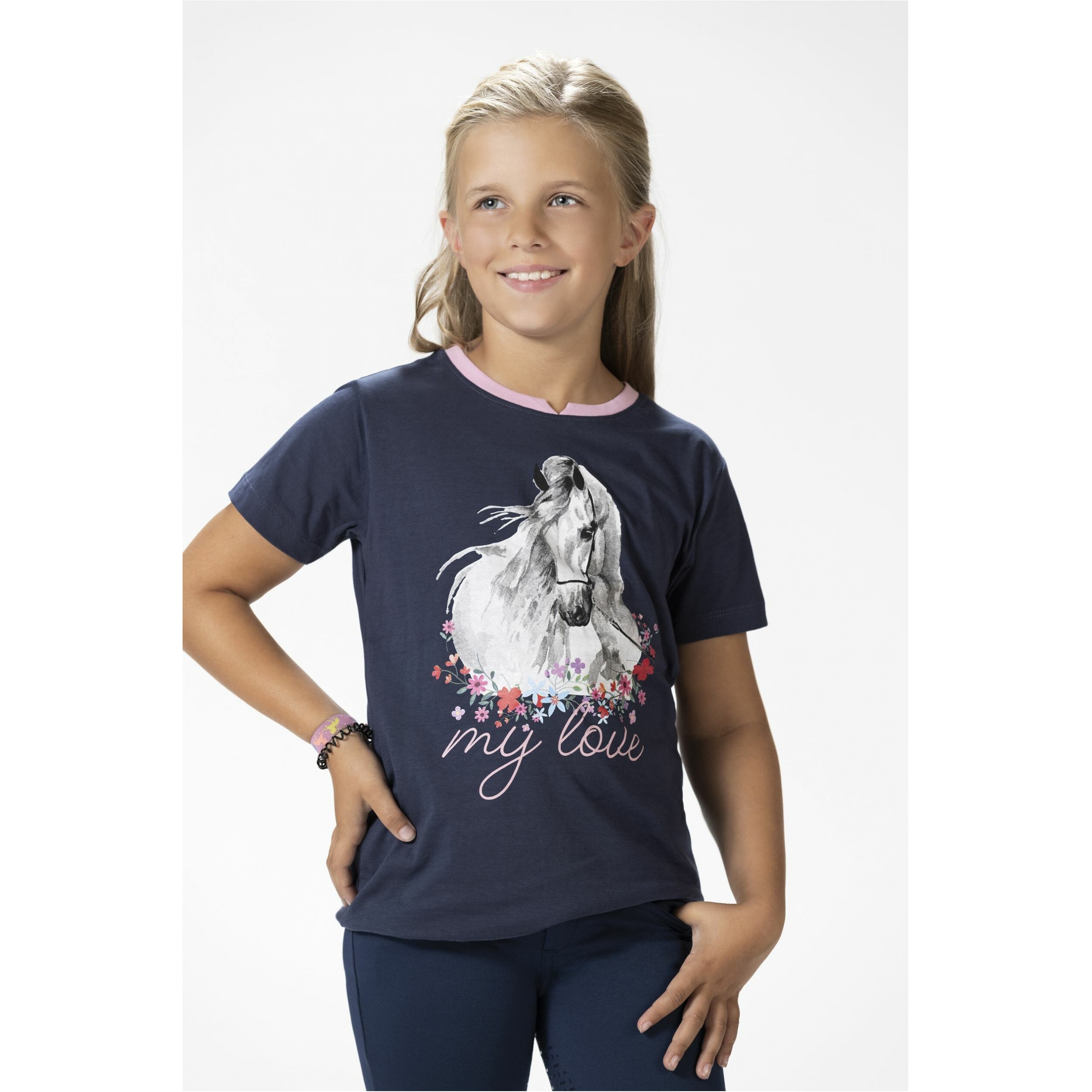 Kinder T-Shirt HORSE SPIRIT dunkelblau