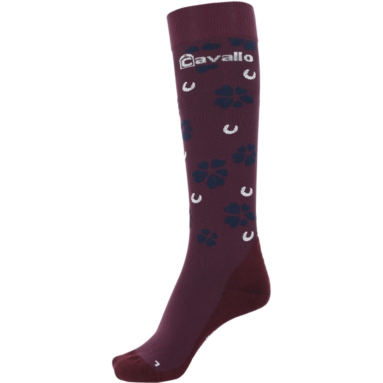 Damen Reitsocken SUCCESS CLOVER LUX red wine