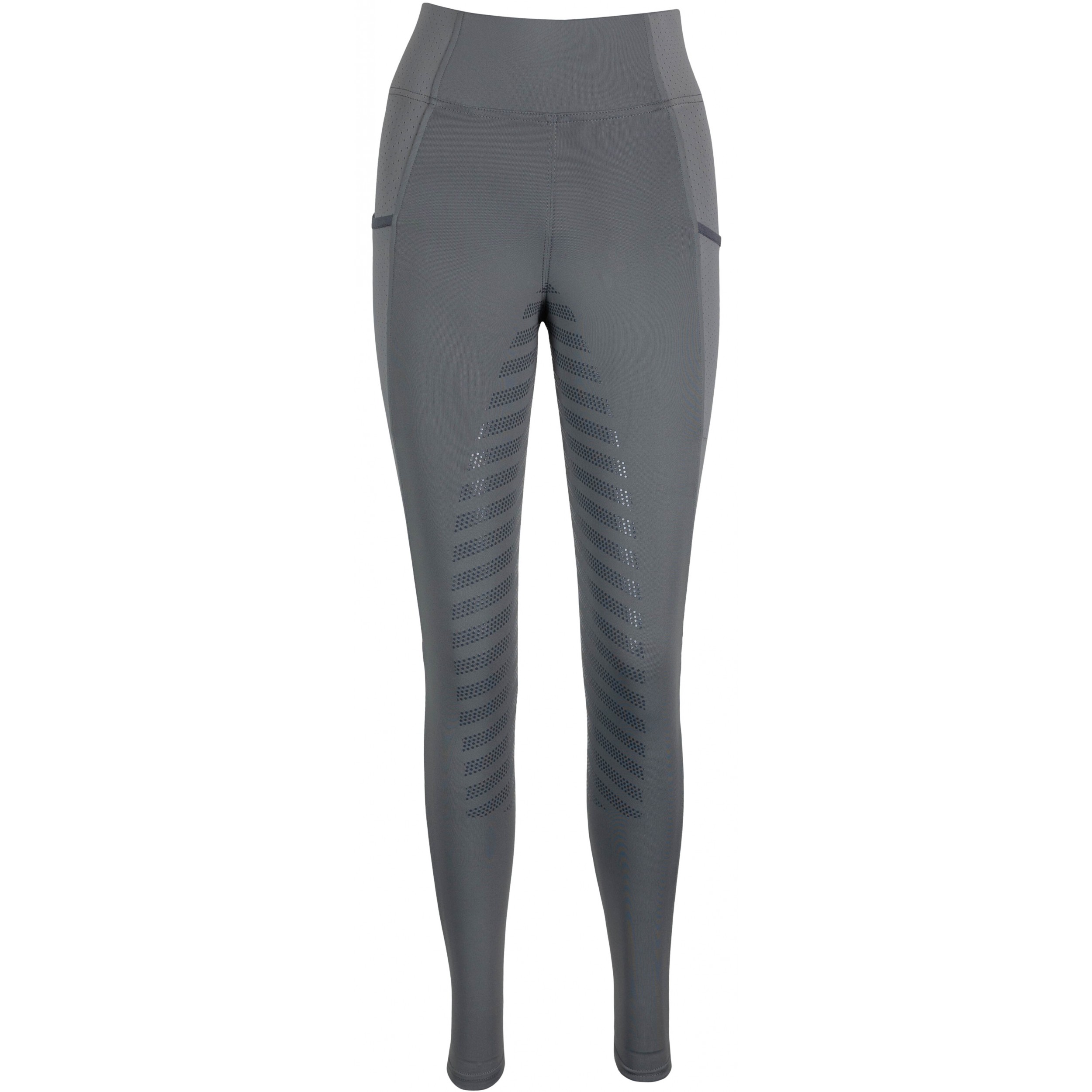 Sommer Damen Reitleggings Silikon Vollbesatz LEA light graphite