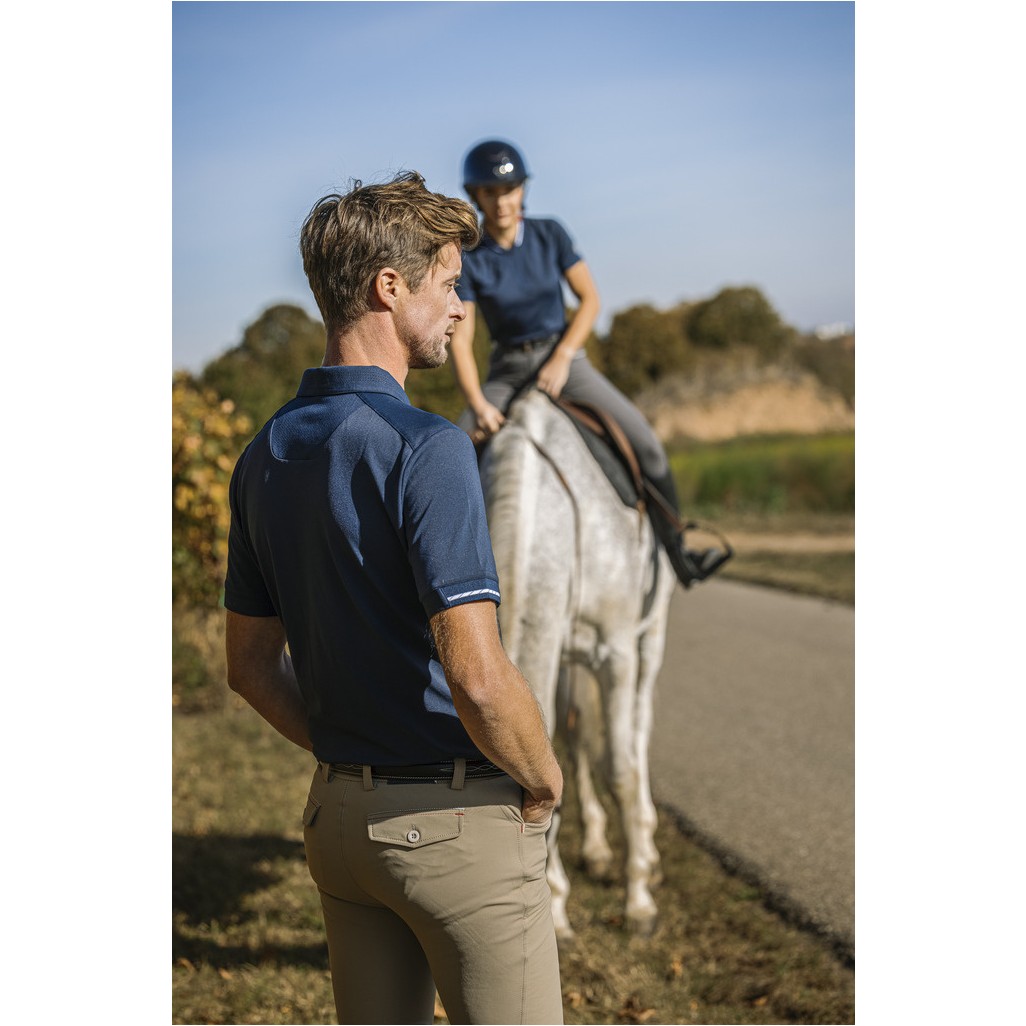 Herren Poloshirt ERIC mit Mesheinsätzen marineblau