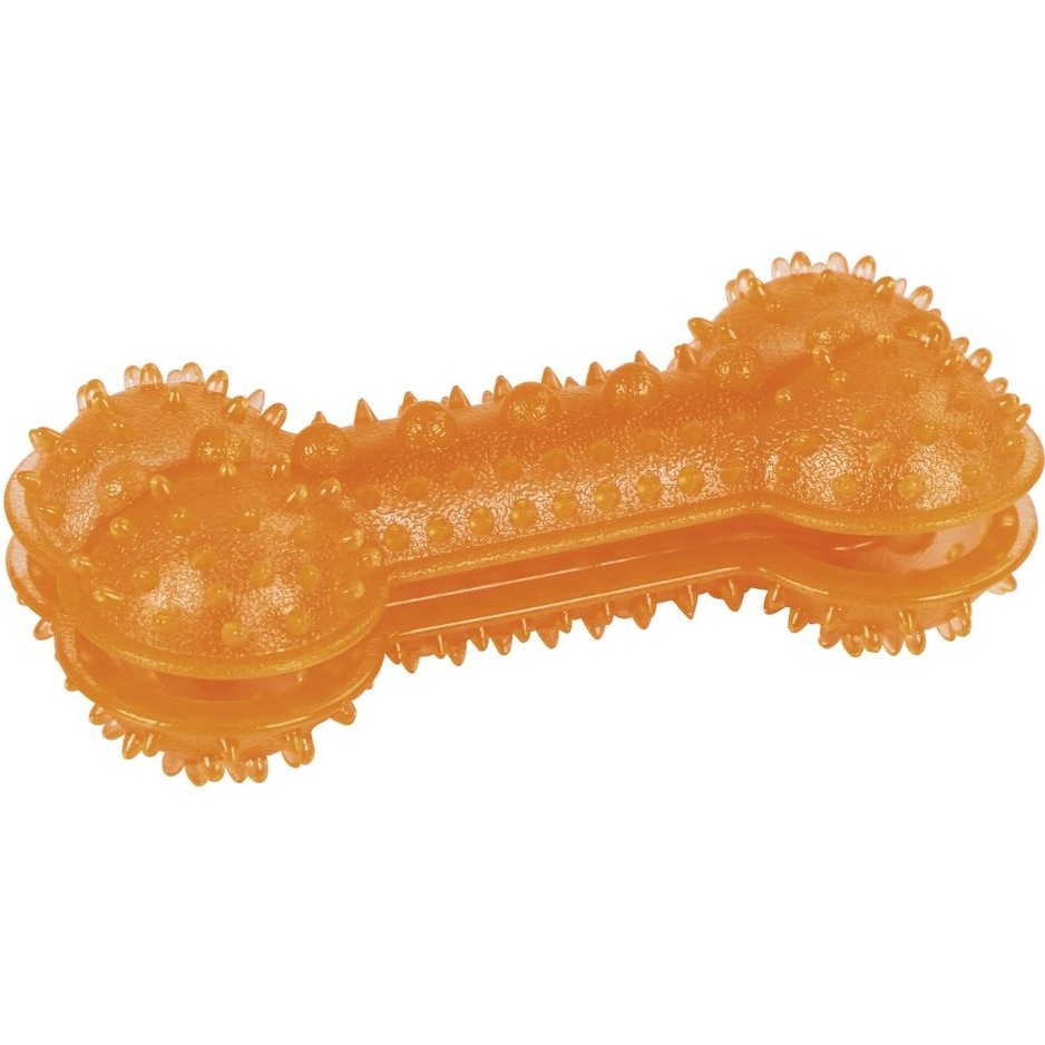 Hundespielzeug befüllbar ToyFastic KNOCHEN orange 13x6x4,5cm 