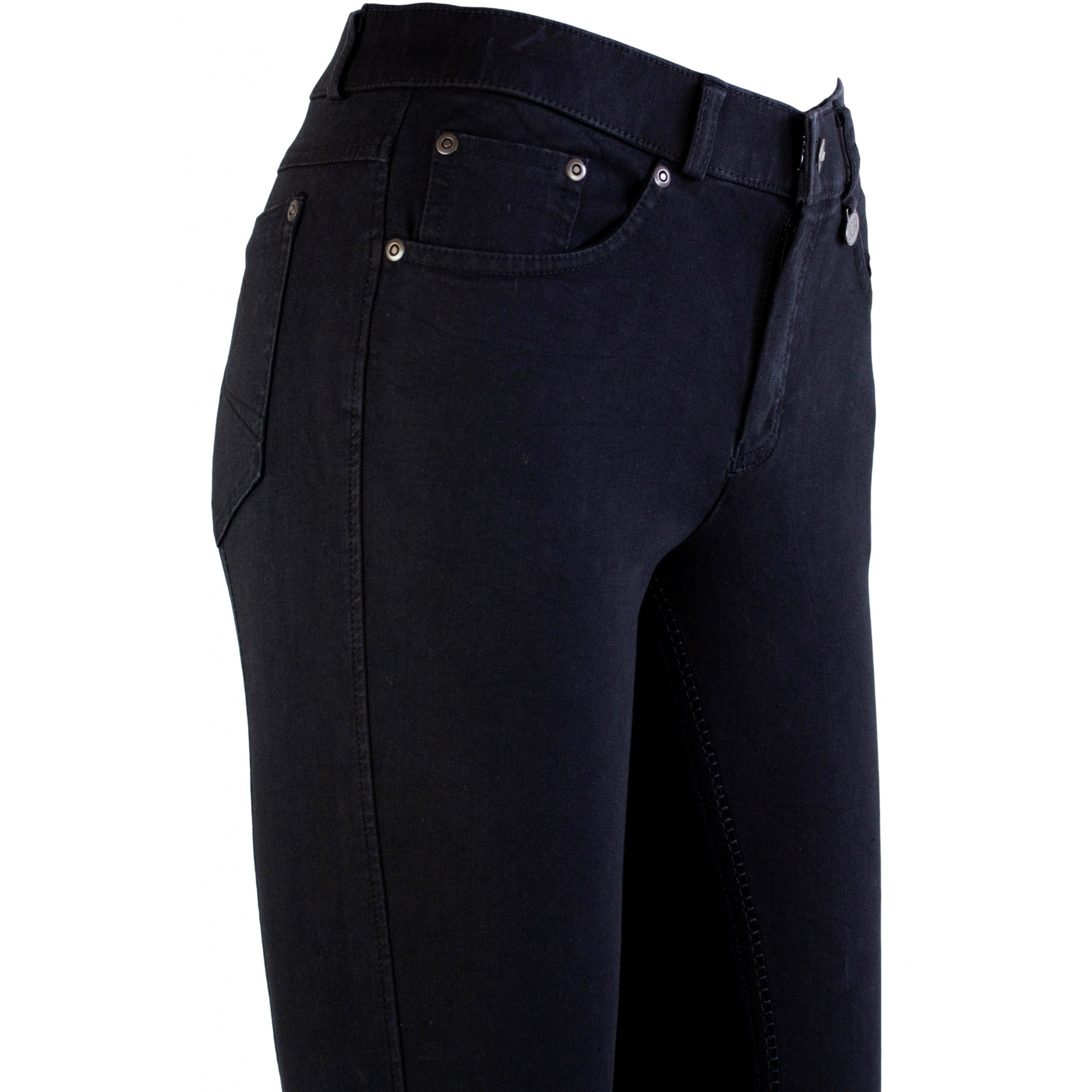 Damen Jodhpur Reithose Vollbesatz DINA Jeans schwarz