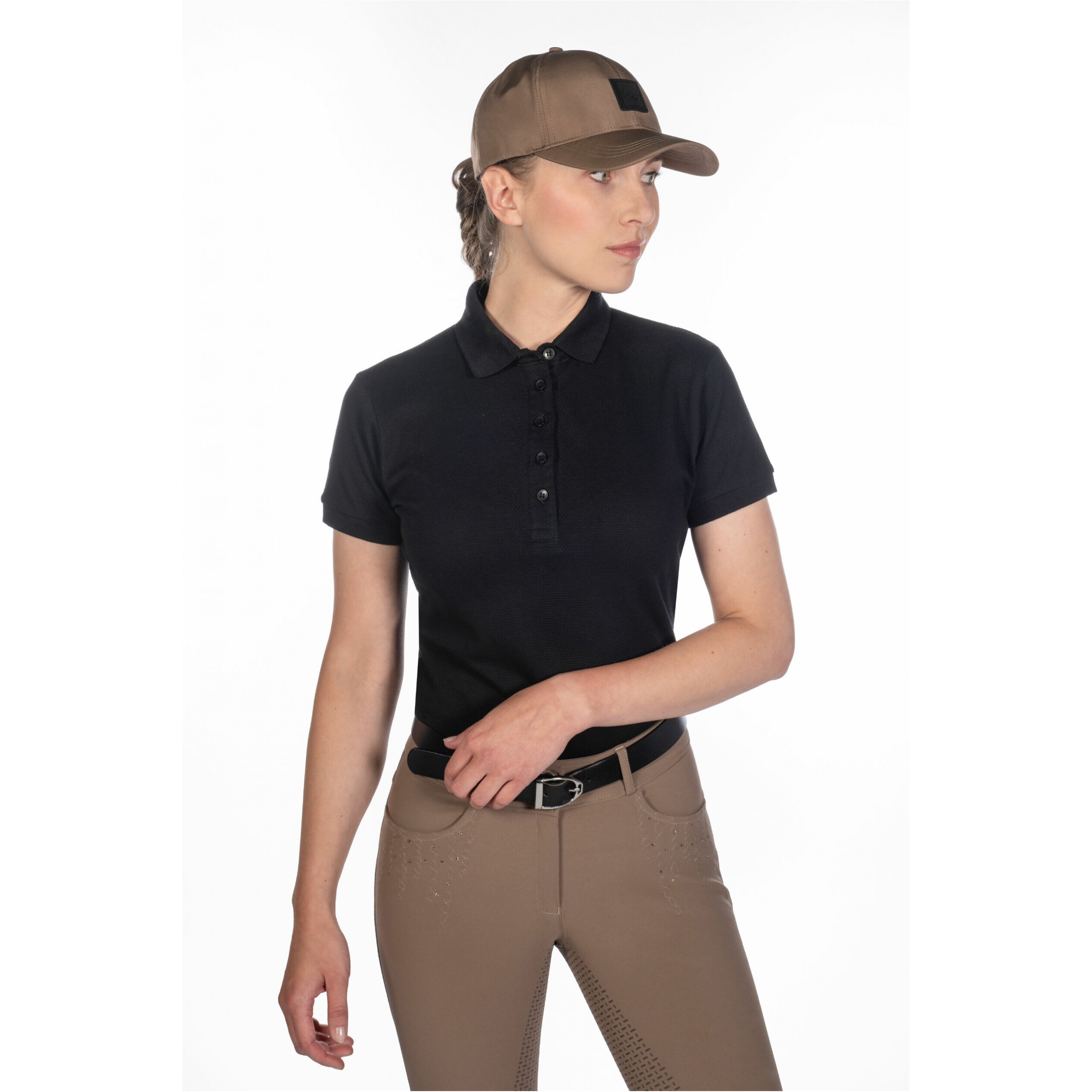 Damen Poloshirt ELISA schwarz