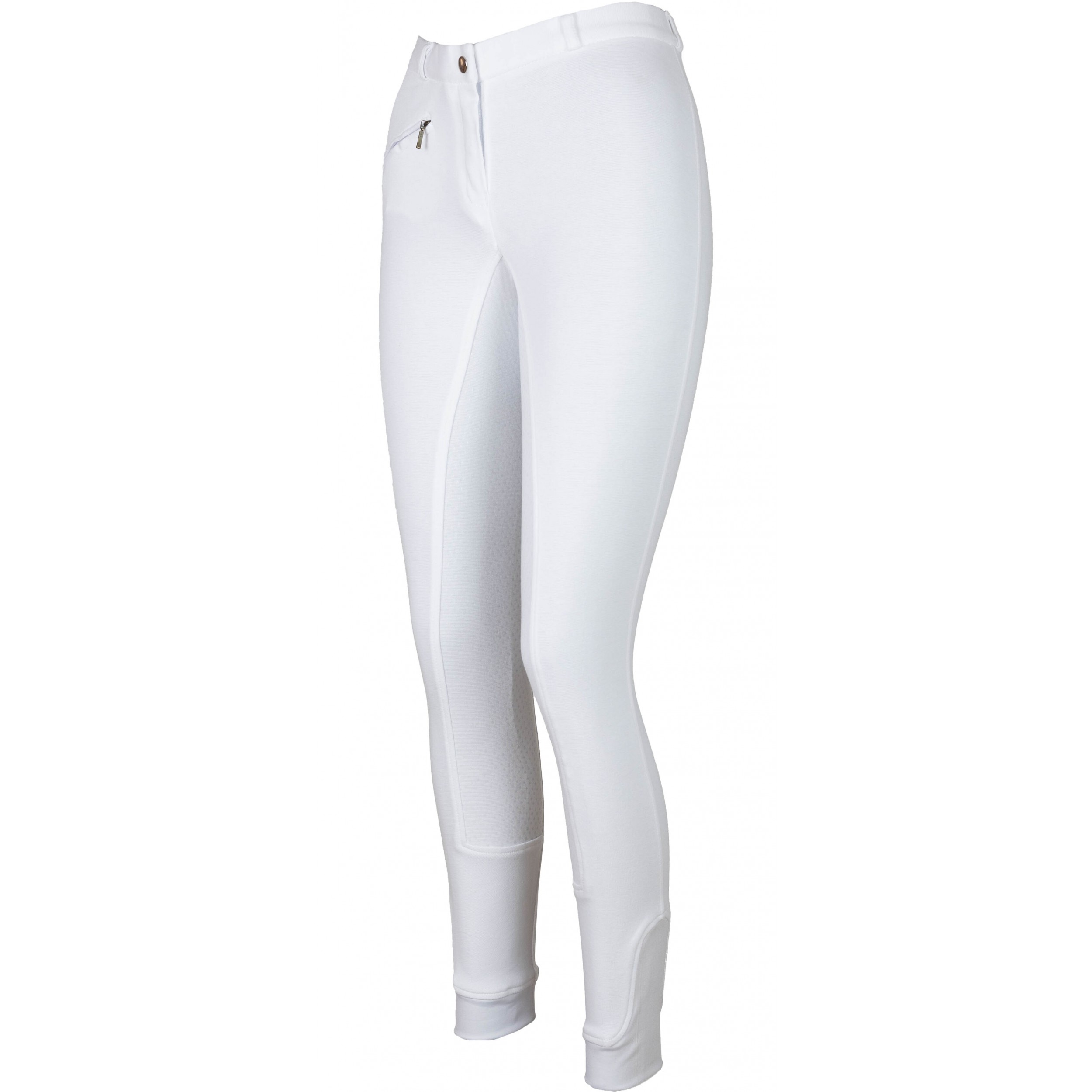 Damen Reithose Silikon Vollbesatz Flex BASICLINE weiß