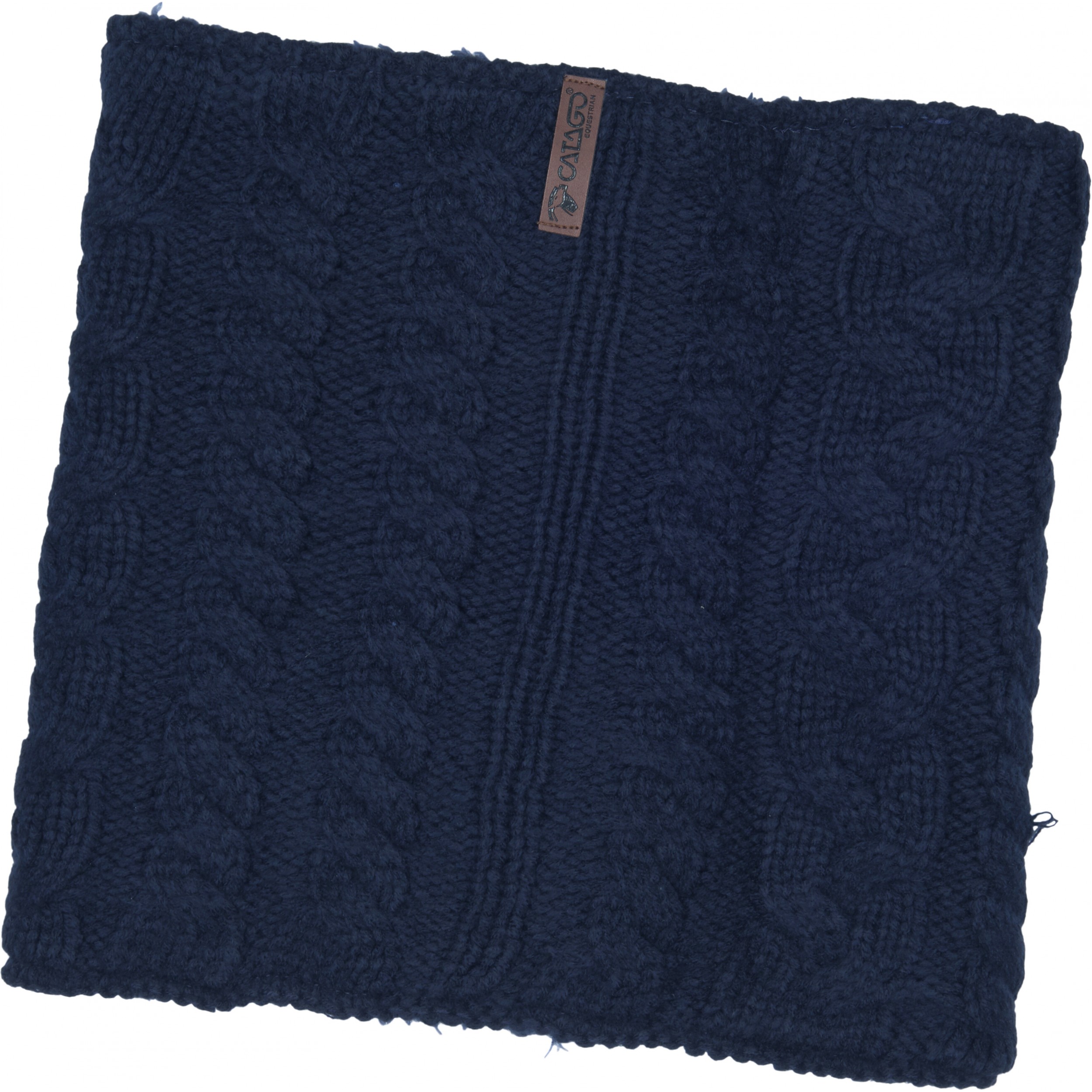 Strickschal mit Fleecefutter navy