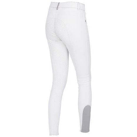 Damen Reithose Silikon Vollbesatz BASIC PLUS weiß