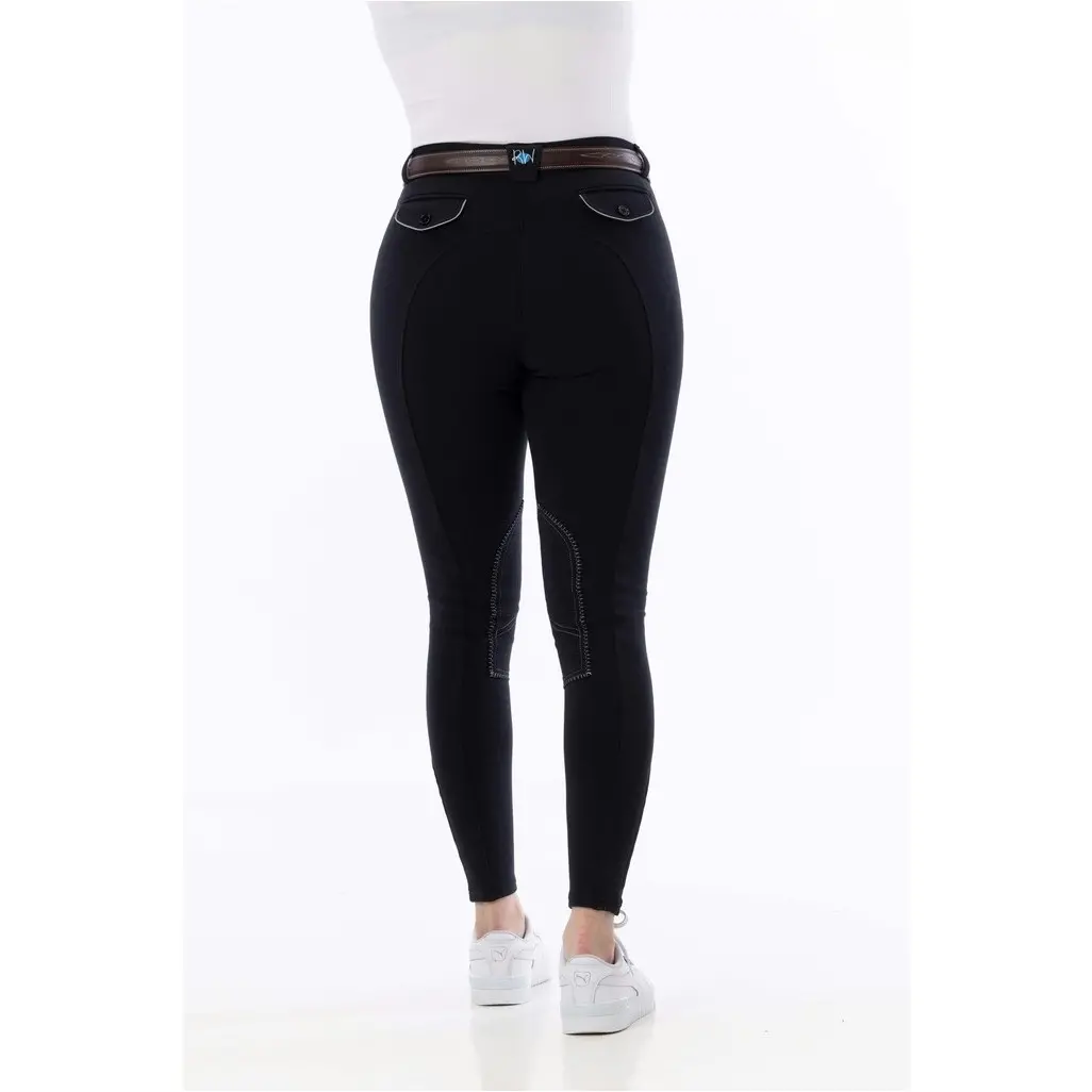 Damen Reithose Kniebesatz ALEXANDRIE schwarz