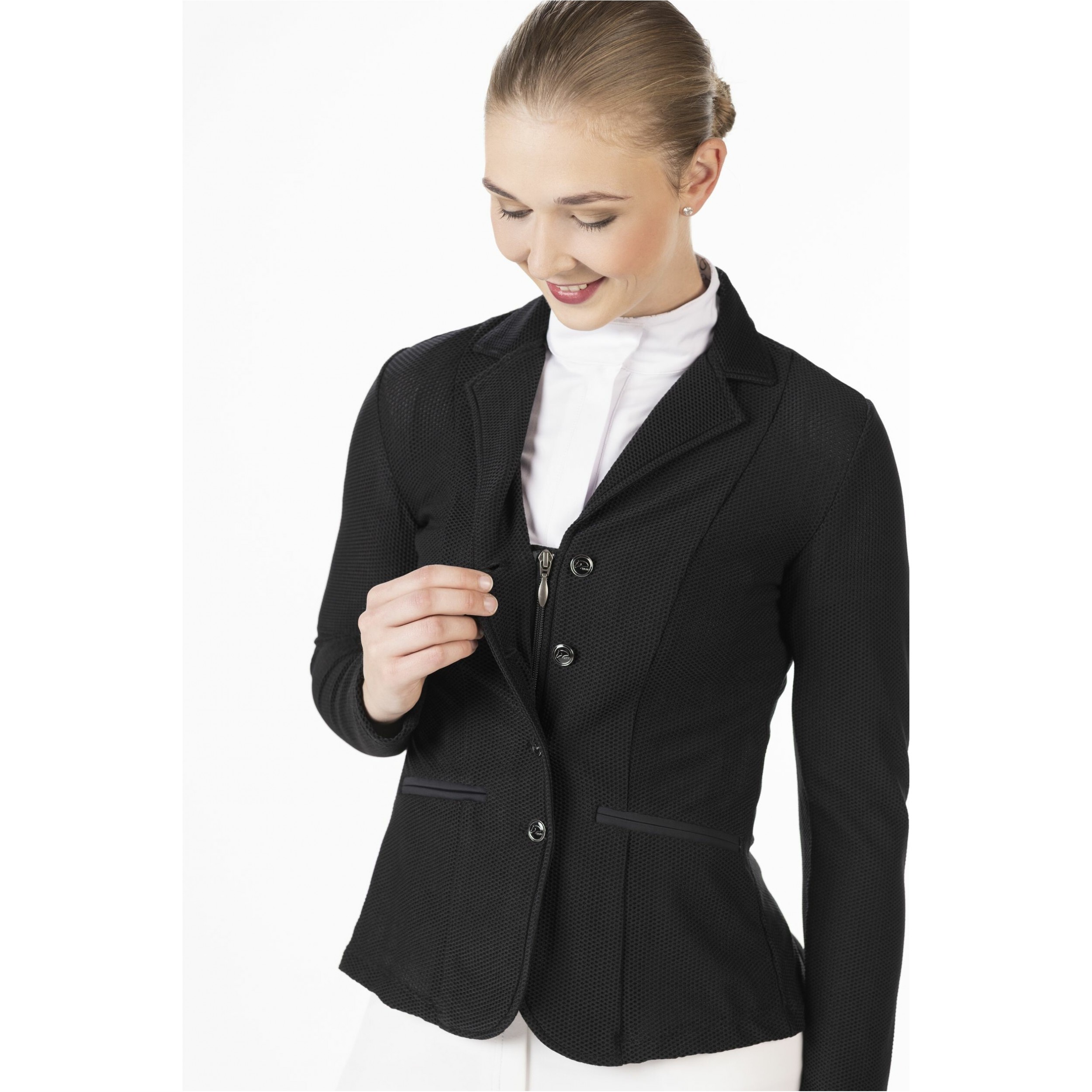 Damen Turnierjacket MESH LINDA schwarz