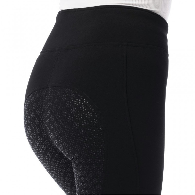 Winter Damen Reitleggings Silikon Vollbesatz DOLOMYT schwarz