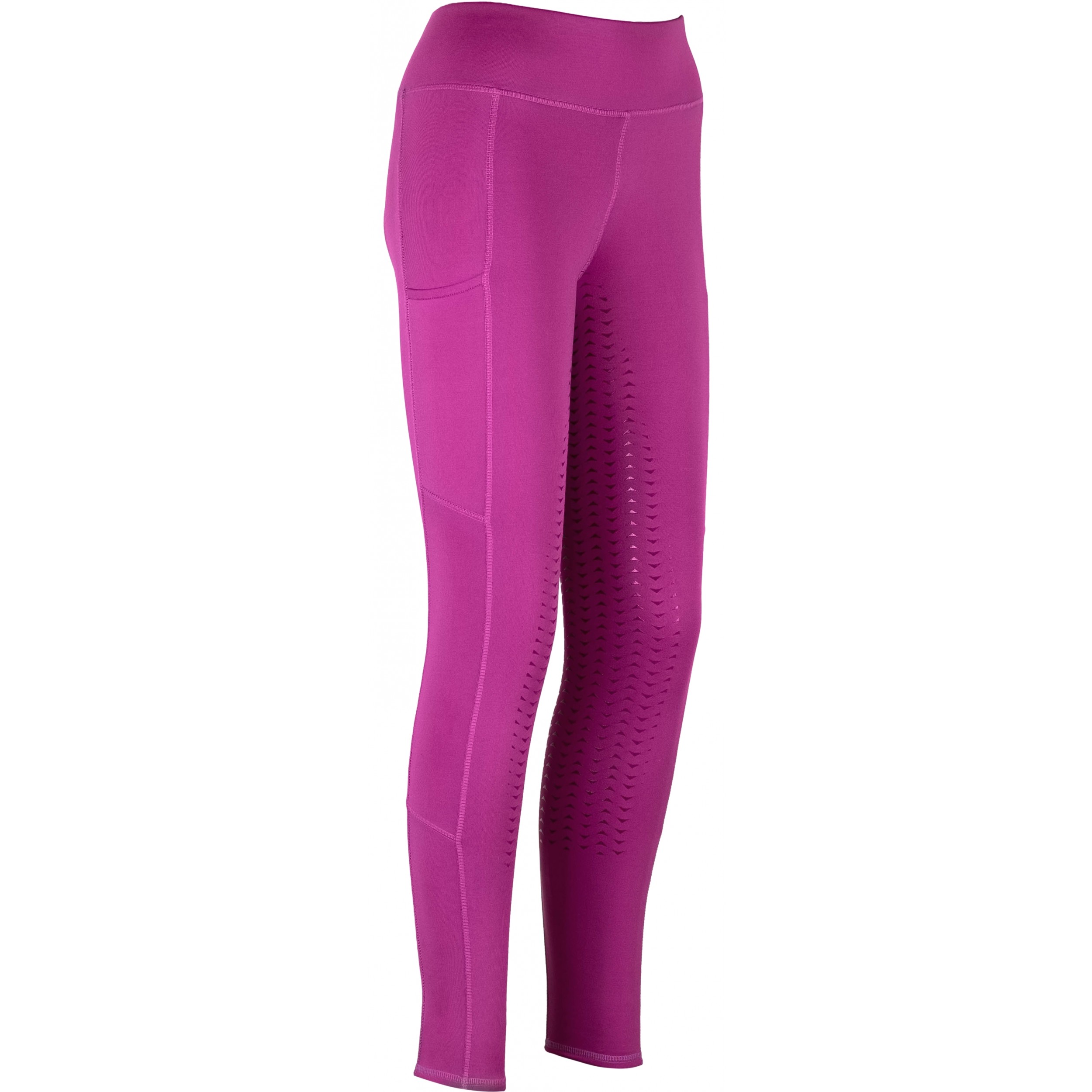 Damen Reitleggings Silikon Vollbesatz EMILIA fuchsia