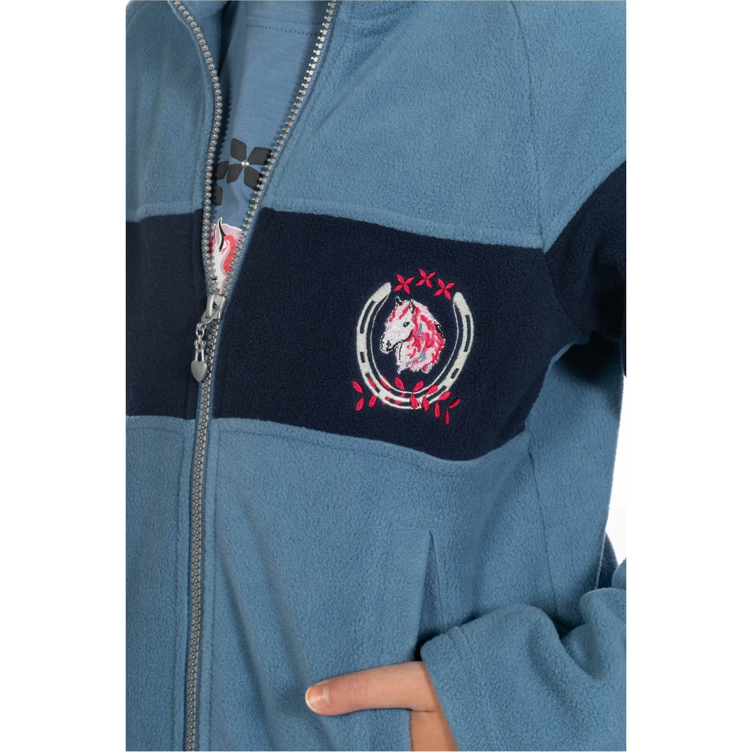 Kinder Fleecejacke AYMEE rauchblau