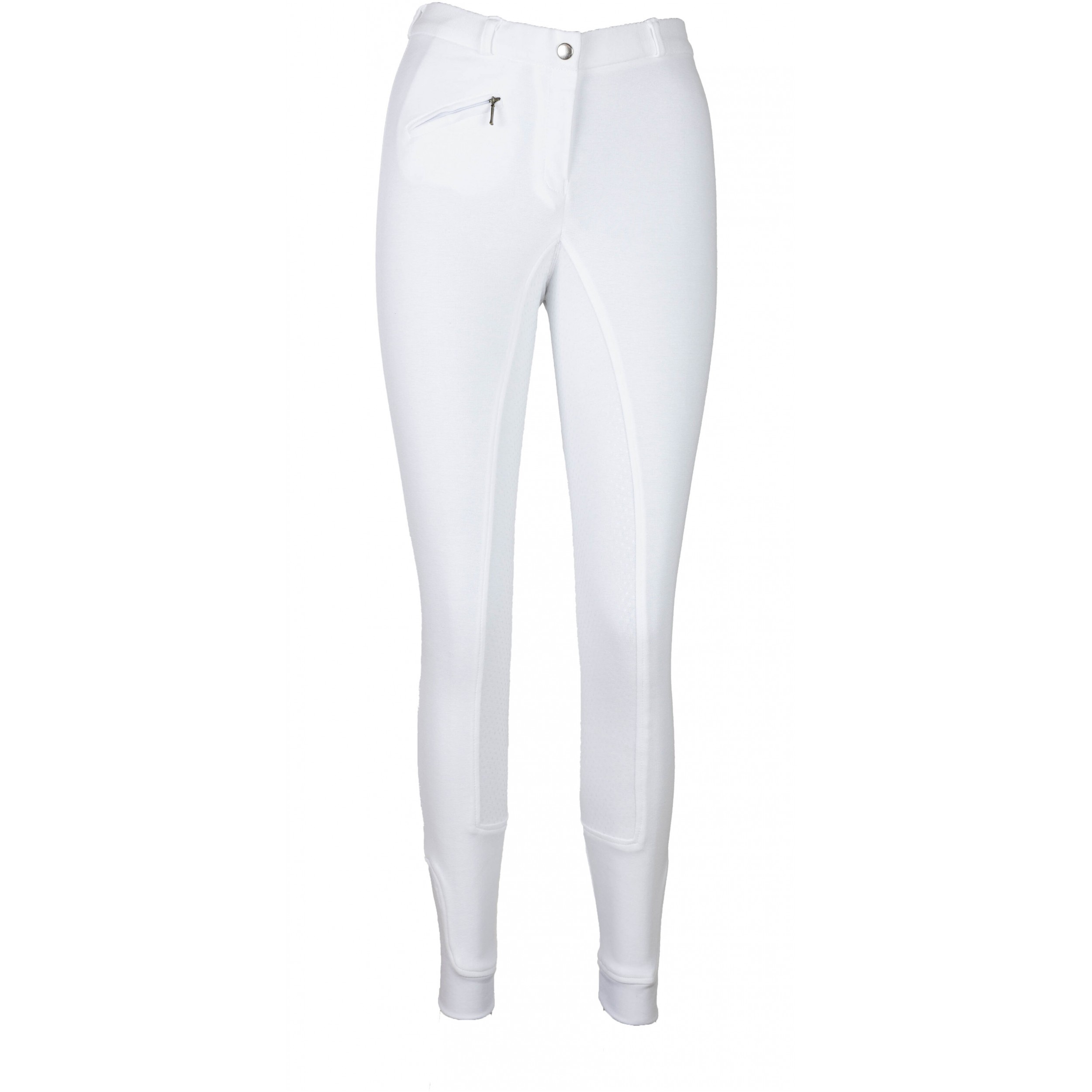 Damen Reithose Silikon Vollbesatz Flex BASICLINE weiß