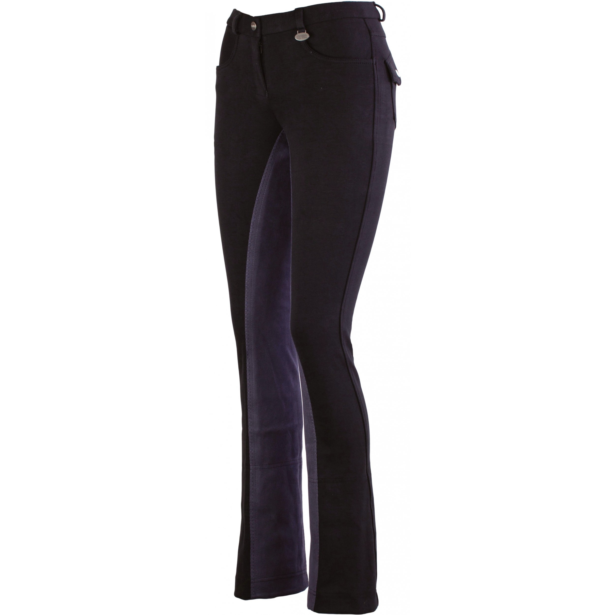 Damen Jodhpur Reithose Vollbesatz COMFORT schwarz/dunkelgrau