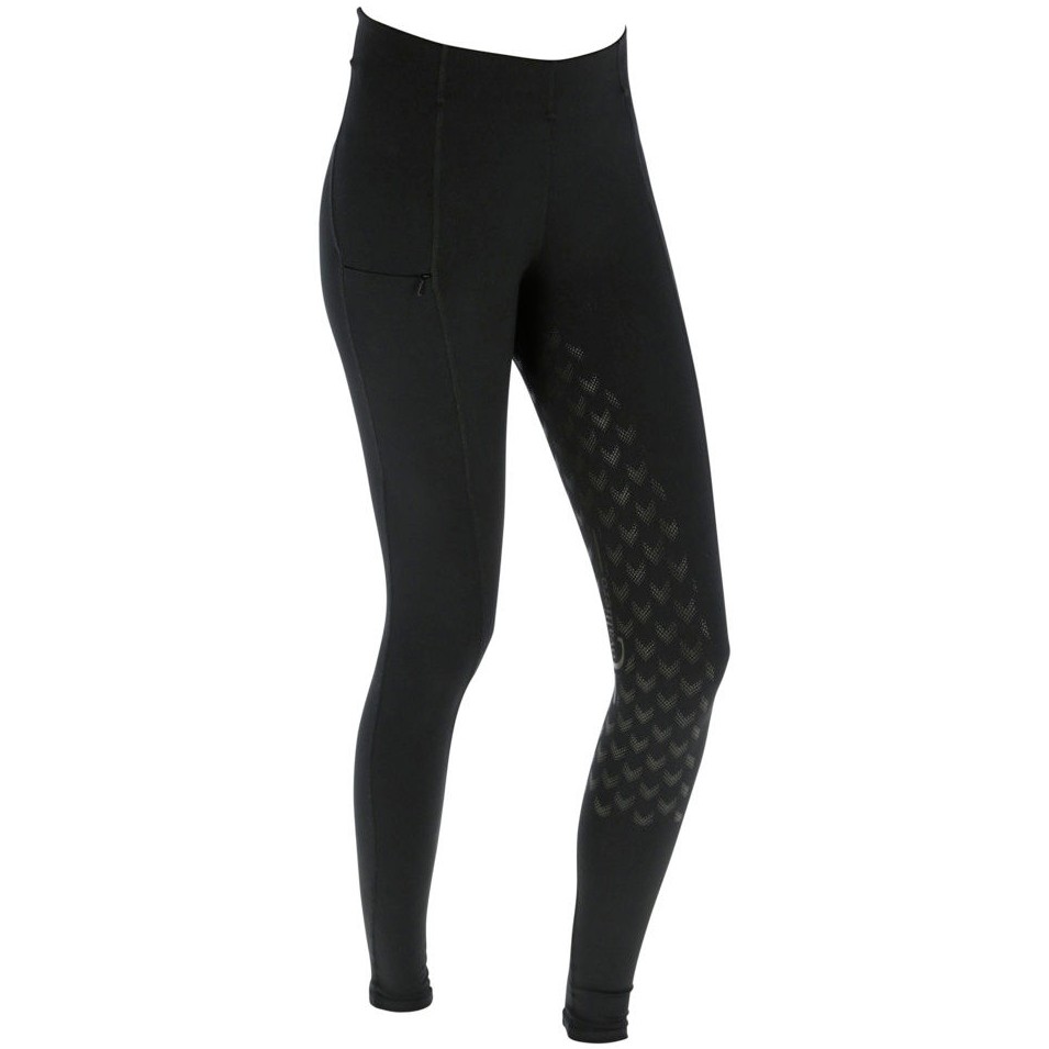 Kinder Reitleggings Silikon Vollbesatz EQUONA schwarz