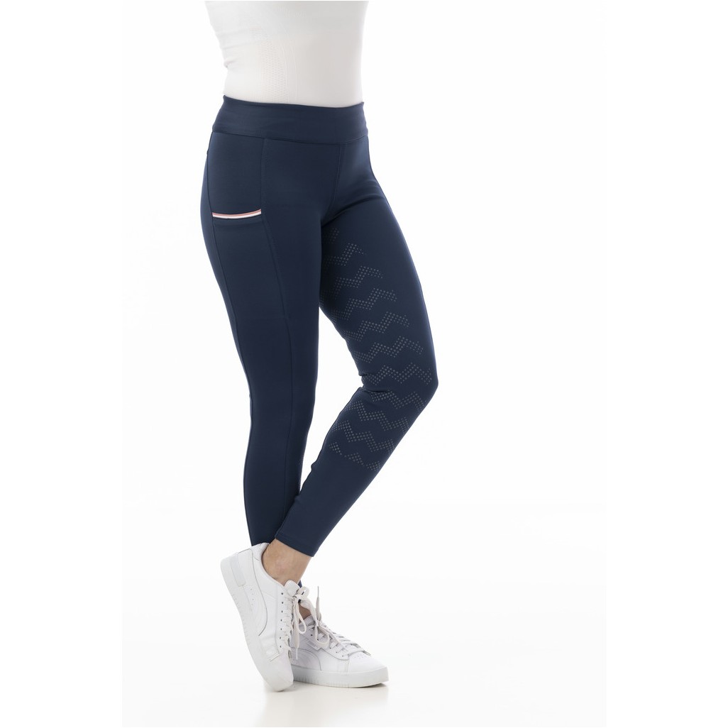 Kinder Reitleggings Silikon Vollbesatz AGADIR marineblau