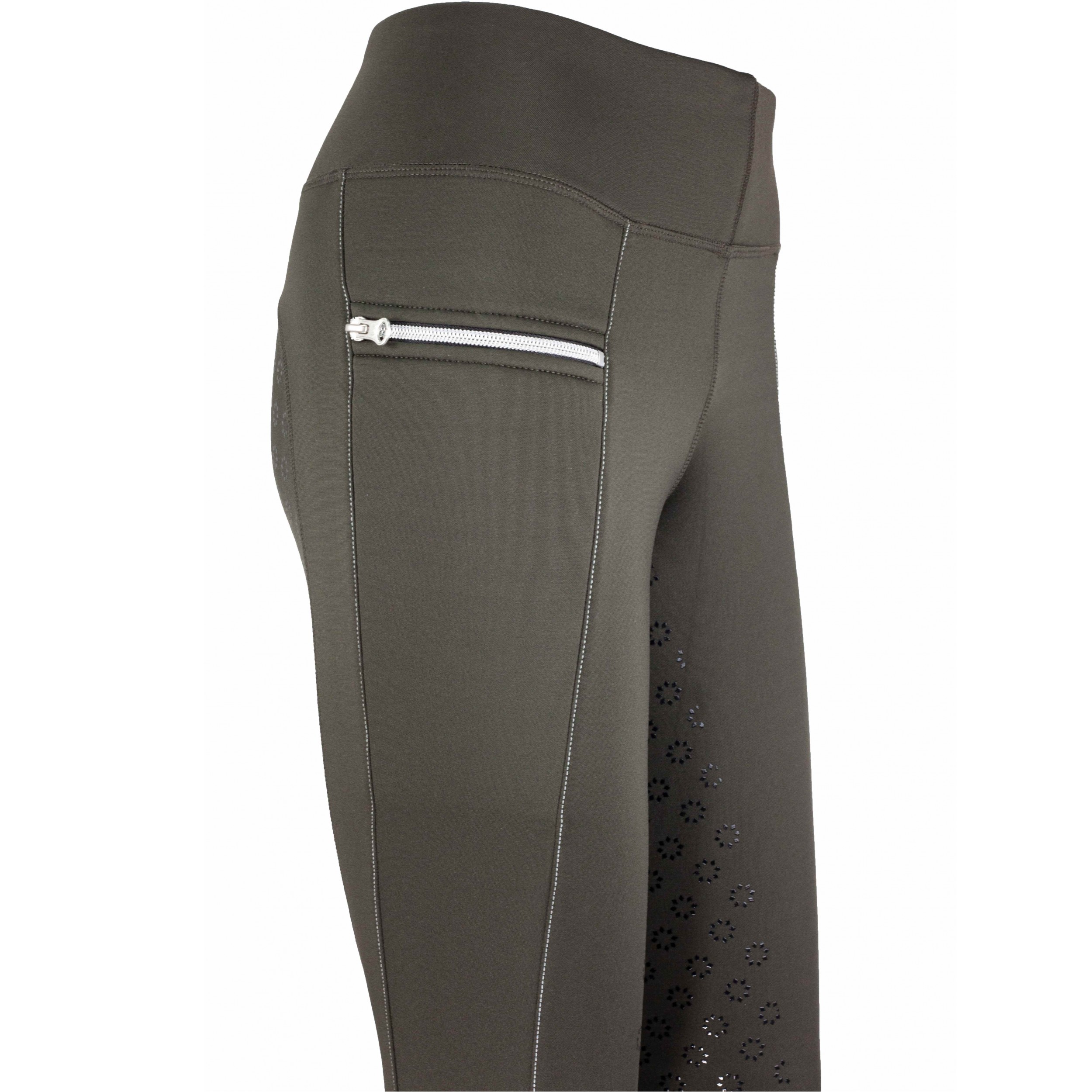 Winter Damen Reitleggings Silikon Vollbesatz LISA braun