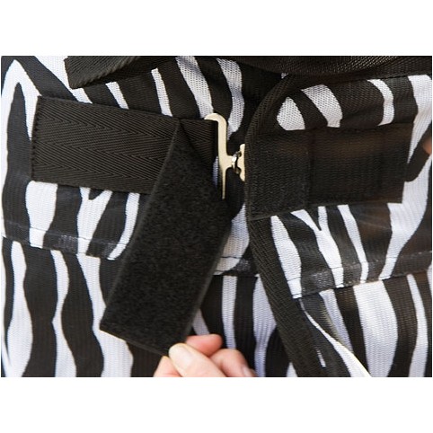 Fliegendecke mit Halsteil RugBe ZEBRA schwarz/weiss