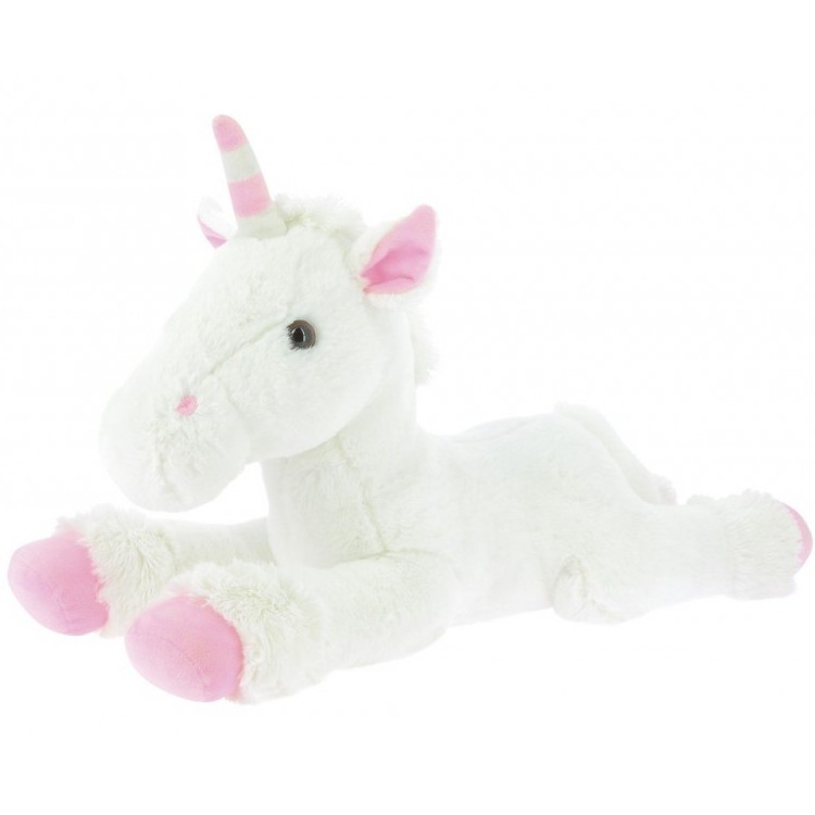 Plüscheinhorn LICORNE weiß/rosa 55cm