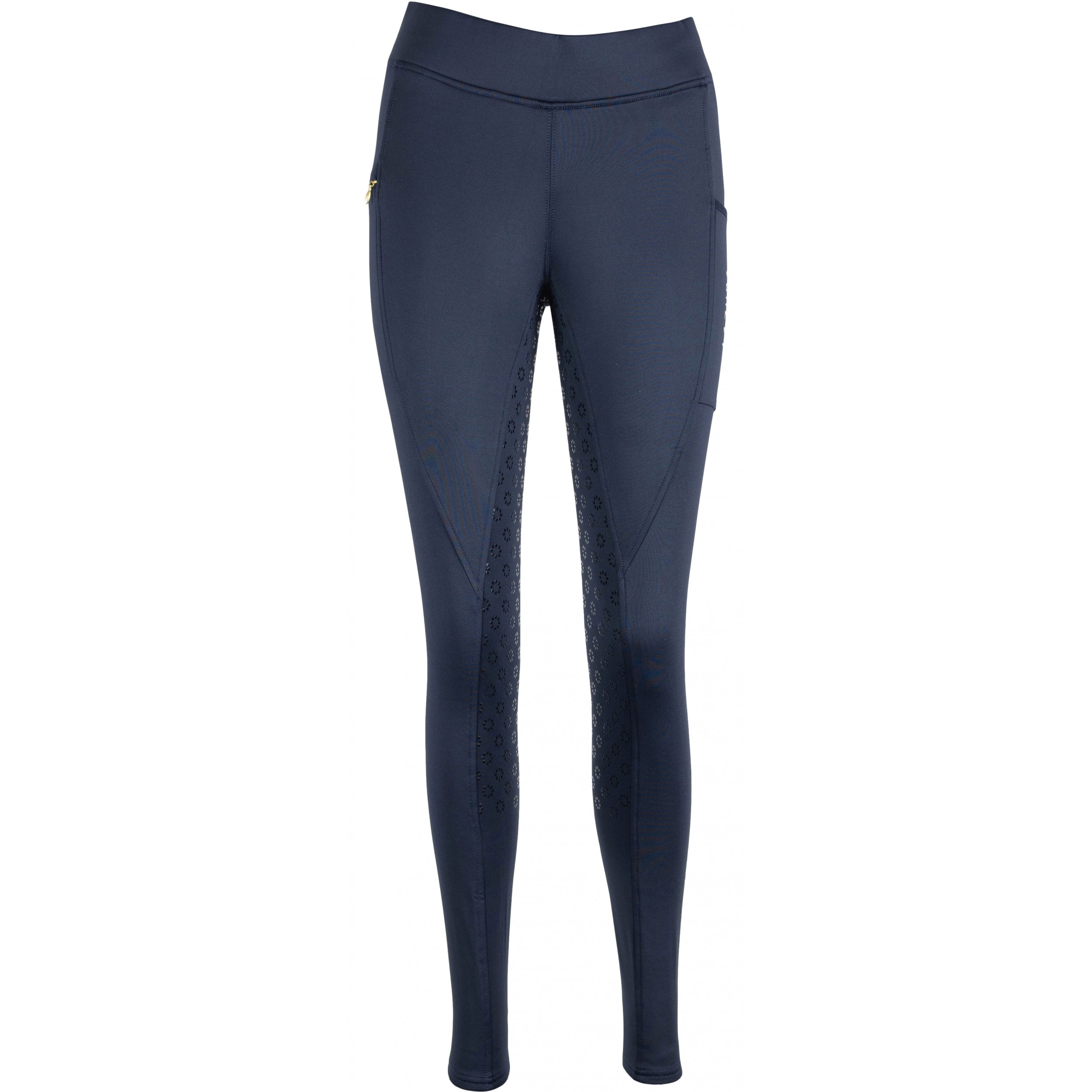 Winter Kinder Reitleggings Silikon Vollbesatz THEA dark navy