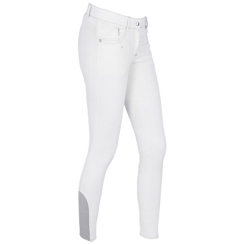 Damen Reithose Silikon Vollbesatz BASIC PLUS weiß