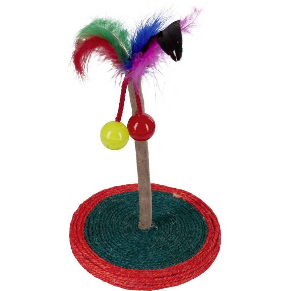 Katzenspielzeug Palme auf Sisalboden mit 2 Bällen 33cm