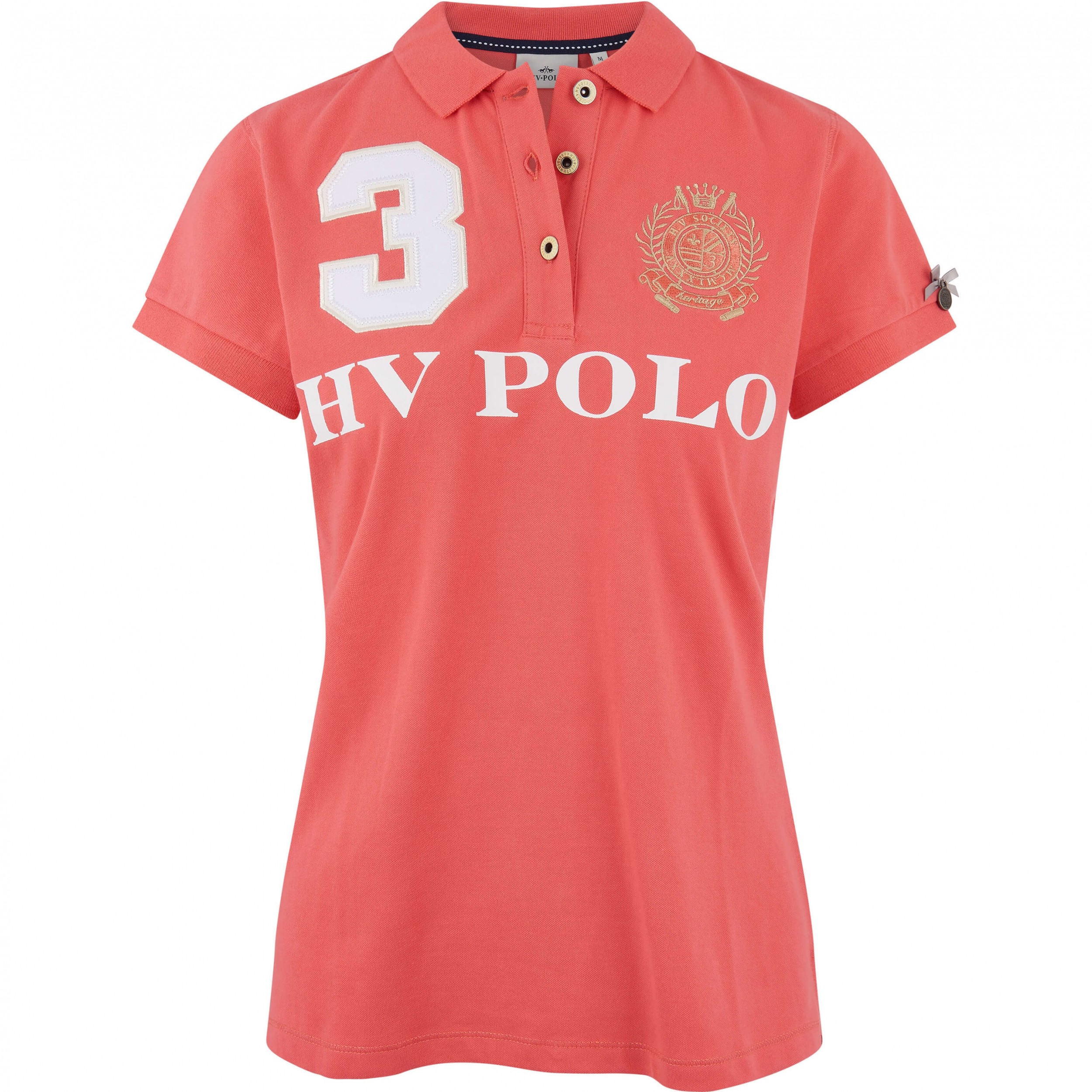 Damen Poloshirt HVPFavouritas EQ bright coral