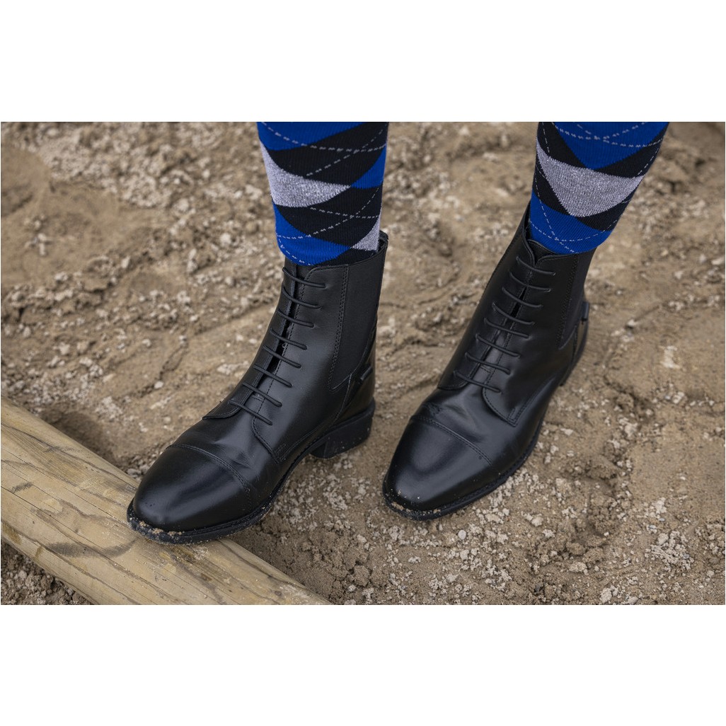 Kinder Reitstiefeletten LACETS Leder schwarz