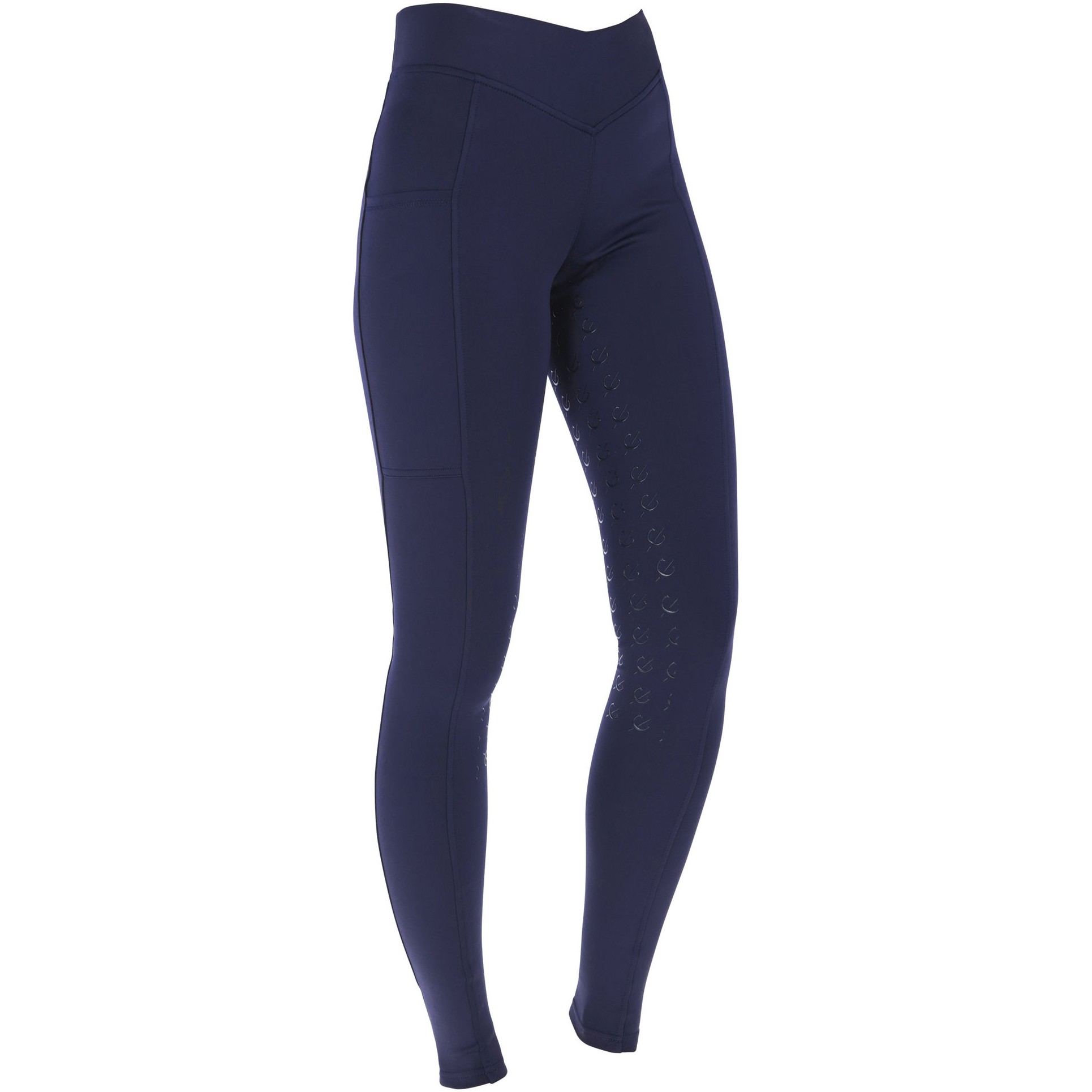 Kinder Reitleggings Silikon Vollbesatz CLASSIC STAR navy