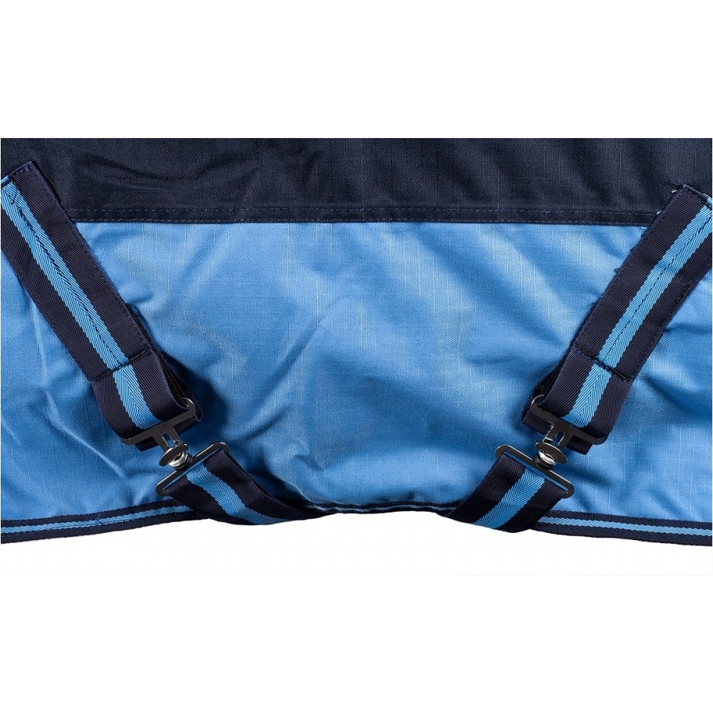 Winterdecke Full Neck 300g Füllung 600D BASICLINE blau/babyblau - Posten