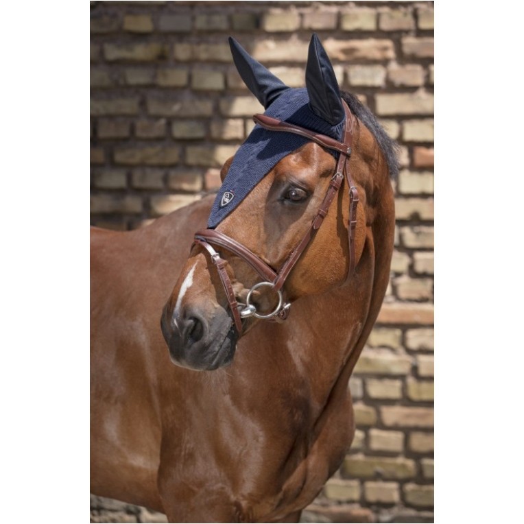 Fliegenhaube lang SPORT marineblau Warmblut