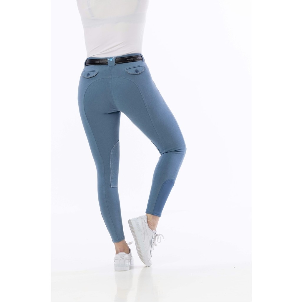 Damen Reithose Kniebesatz ALEXANDRIE blau