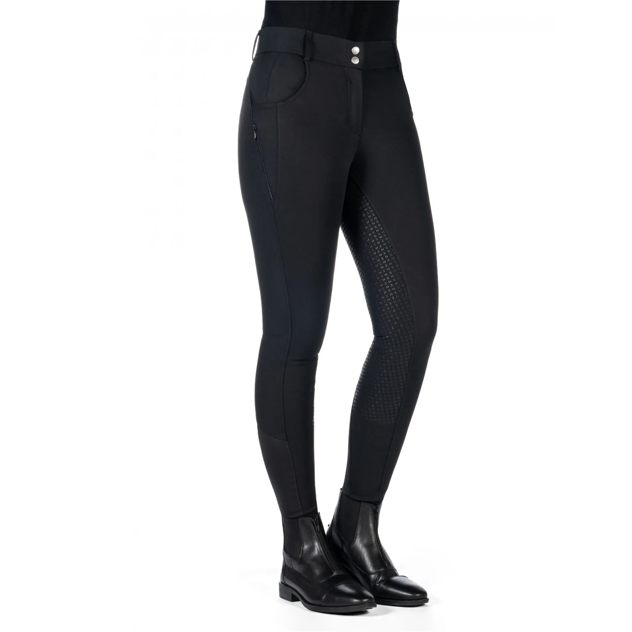 Damen Reithose Silikon Vollbesatz ARI MID RISE schwarz