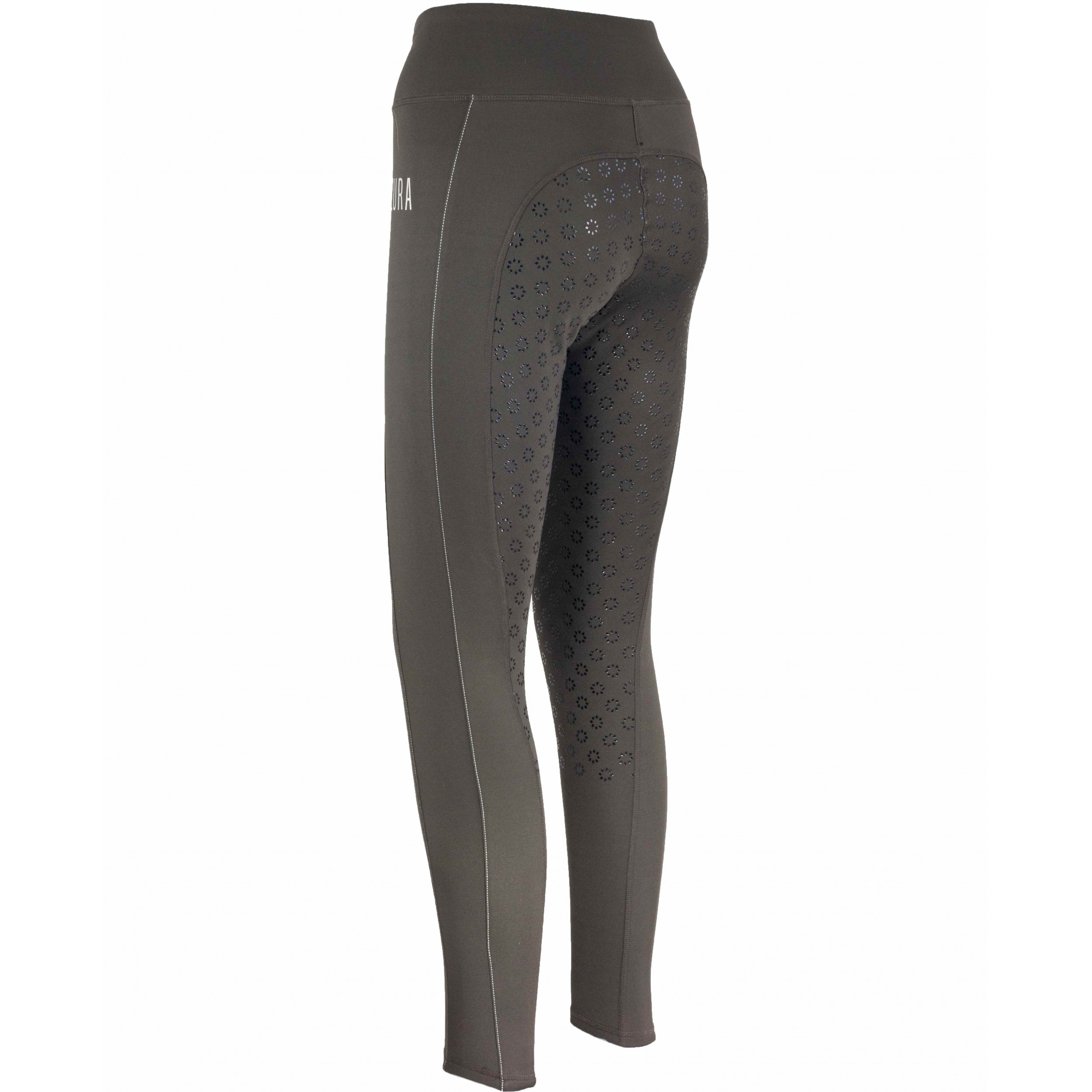 Winter Damen Reitleggings Silikon Vollbesatz LISA braun