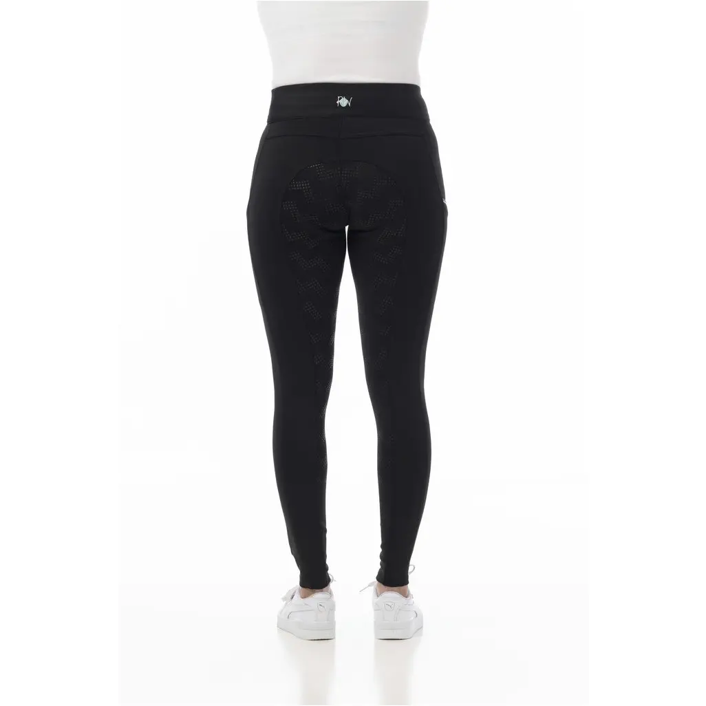 Kinder Reitleggings Silikon Vollbesatz AGADIR schwarz