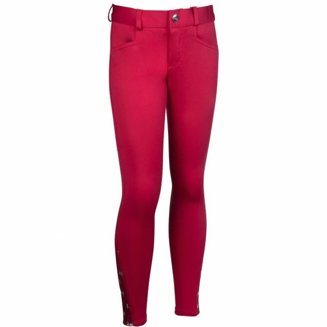 Kinder Reithose Silikon Kniebesatz ALLURE CHEVAL cranberry