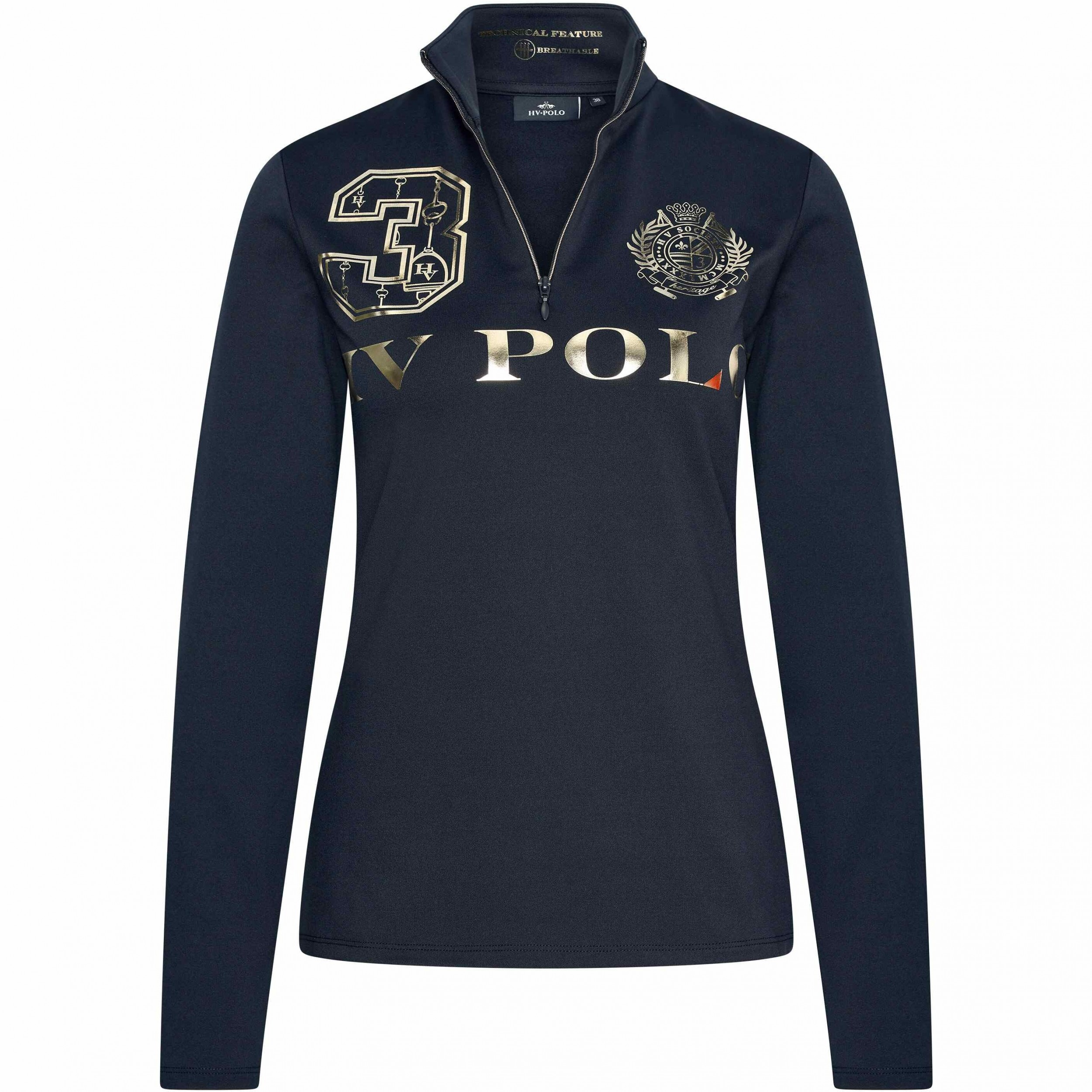 Damen Langarmshirt HVPFavouritas Luxury navy