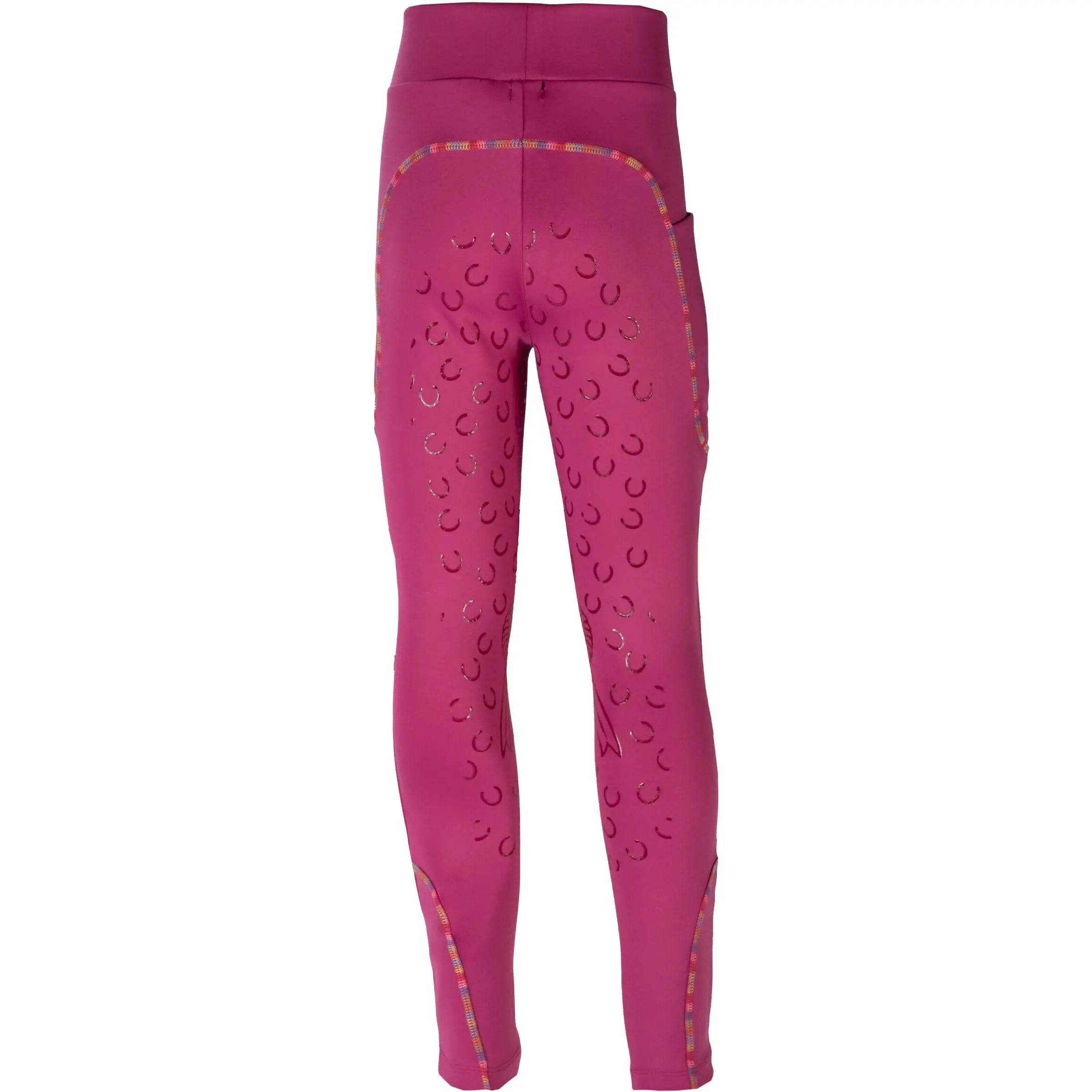 Kinder Reitleggings Silikon Vollbesatz POLLY magenta