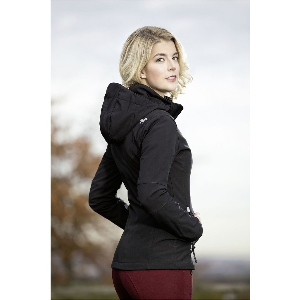 Kinder Reitjacke SPORT Softshell schwarz