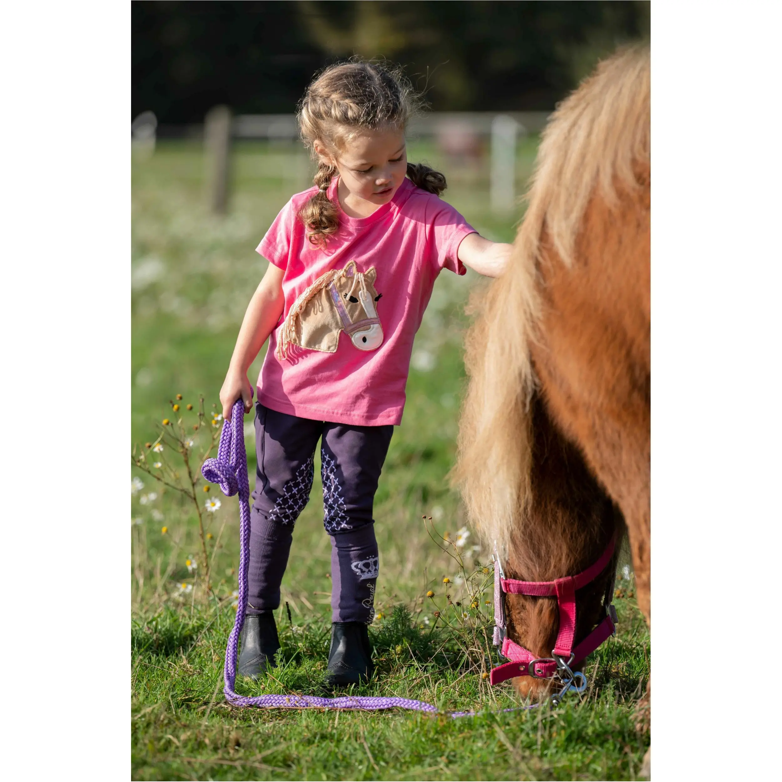 Kinder T-Shirt LOLA FLUFFY pink