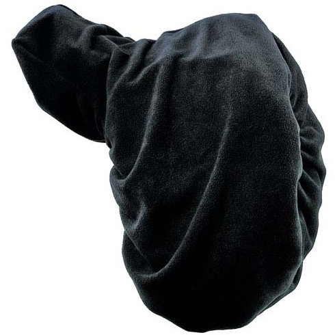 Sattelüberzug aus Polarfleece schwarz