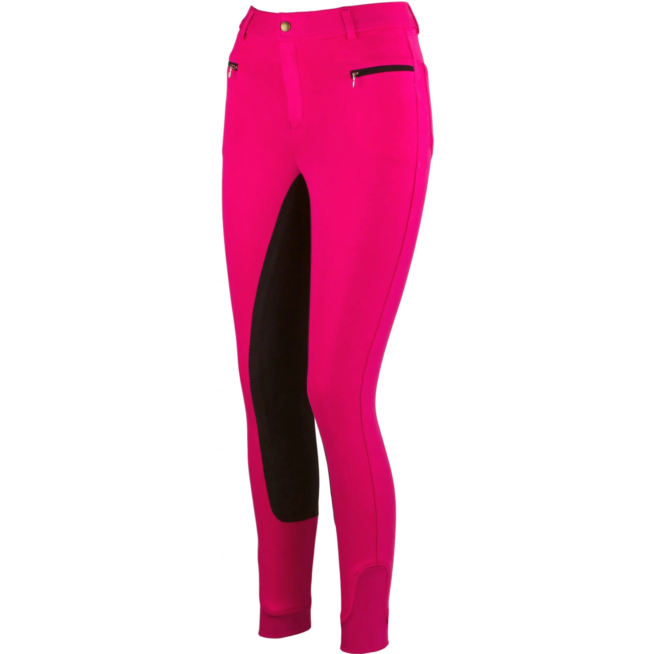 Kinder Reithose Vollbesatz Flex BASICLINE pink/schwarz