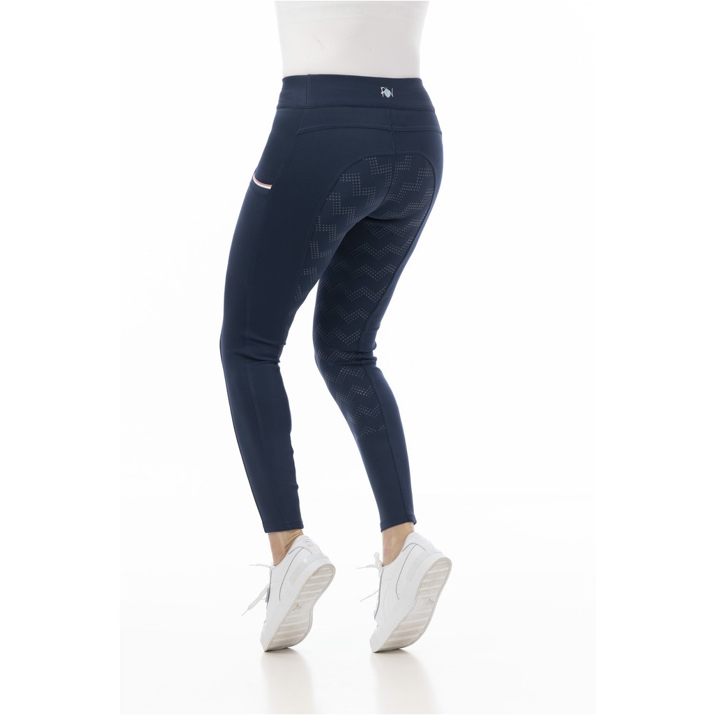 Damen Reitleggings Silikon Vollbesatz AGADIR marineblau