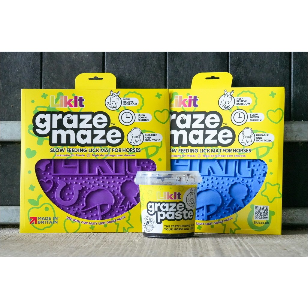 Leckmatte für Pferde GRAZE MAZE violett