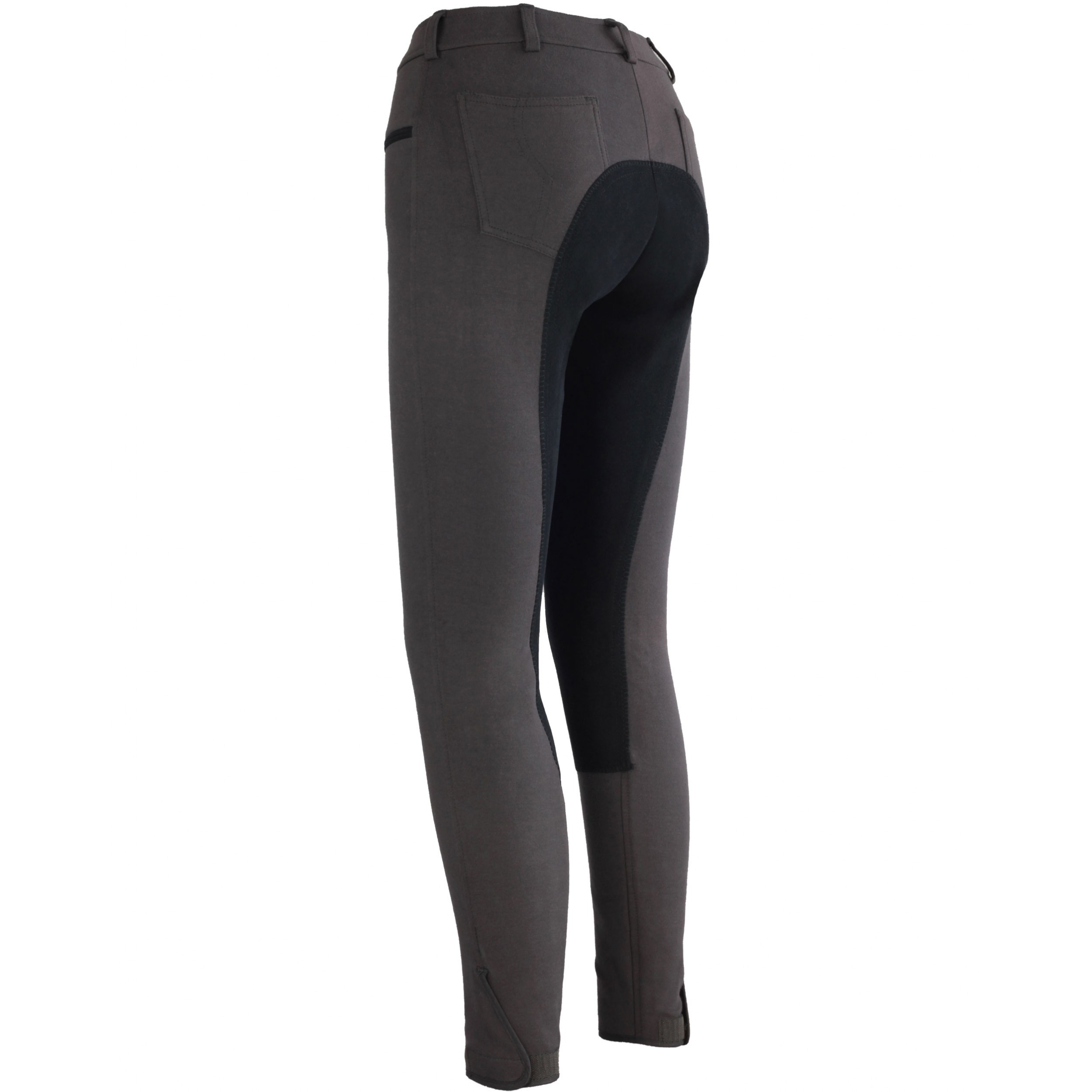 Damen Reithose Vollbesatz BASICLINE dunkelgrau/schwarz