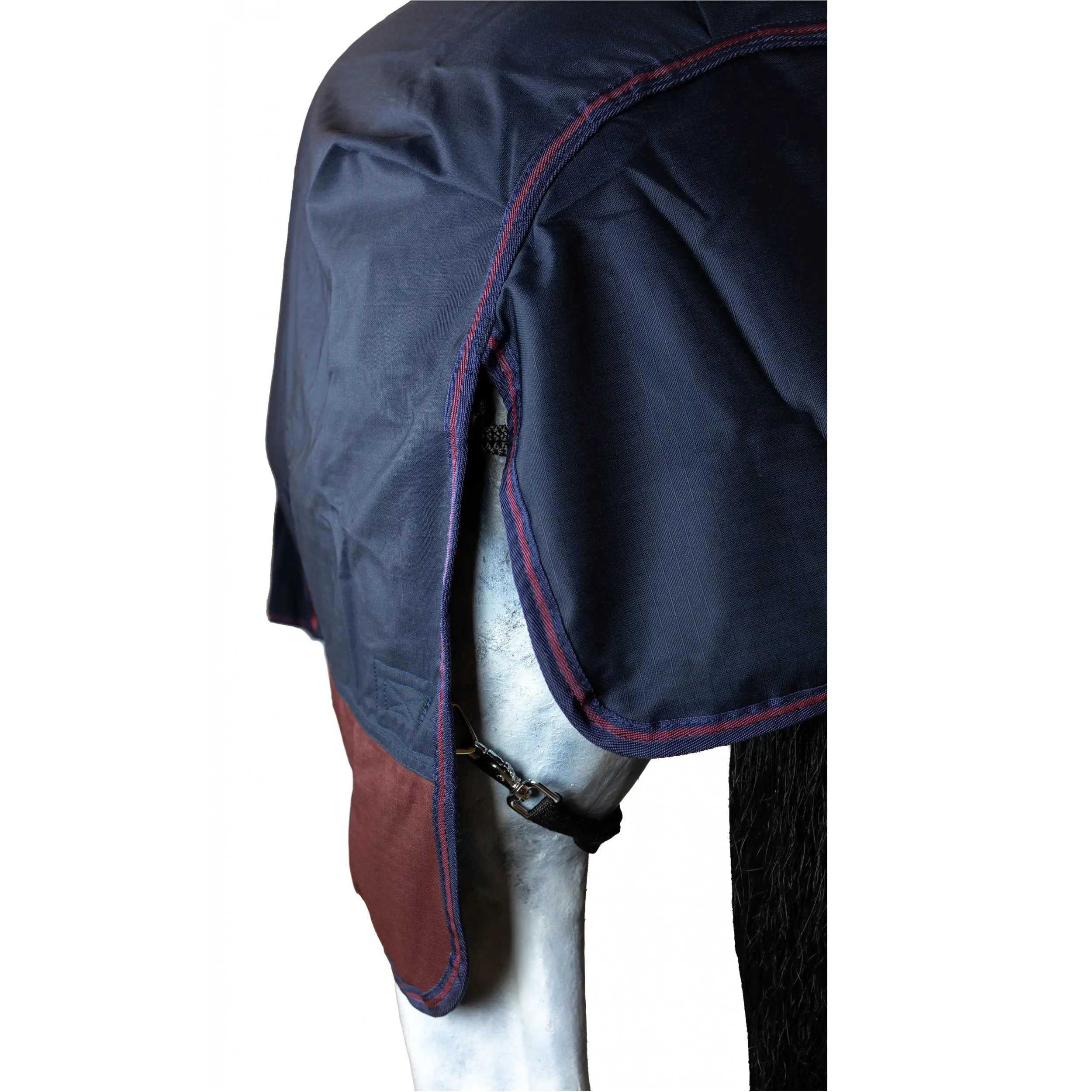 Weidedecke Polarfleece 600D BASICLINE marine/kastanie