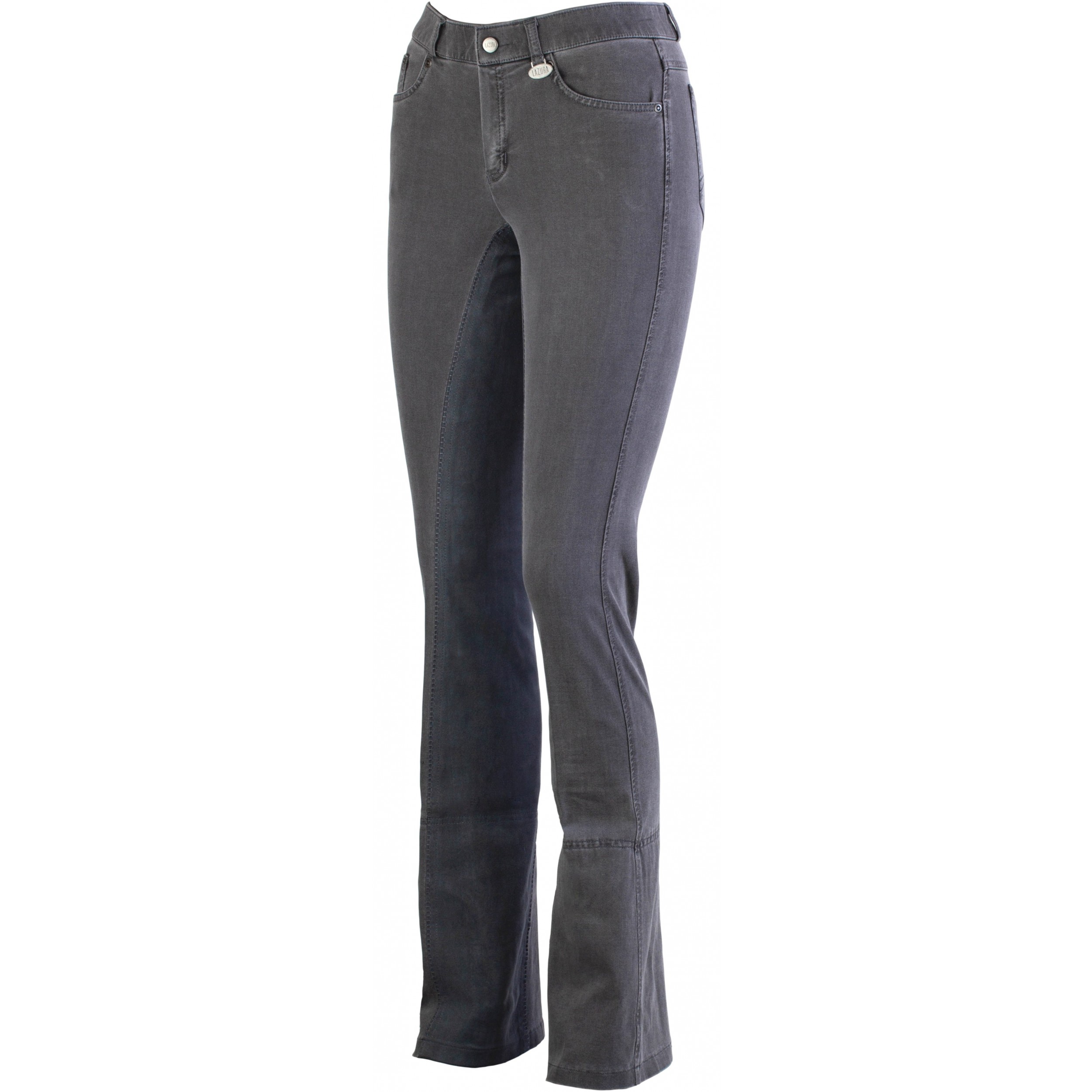 Damen Jodhpur Reithose Vollbesatz DINA Jeans hellgrau/asphalt 