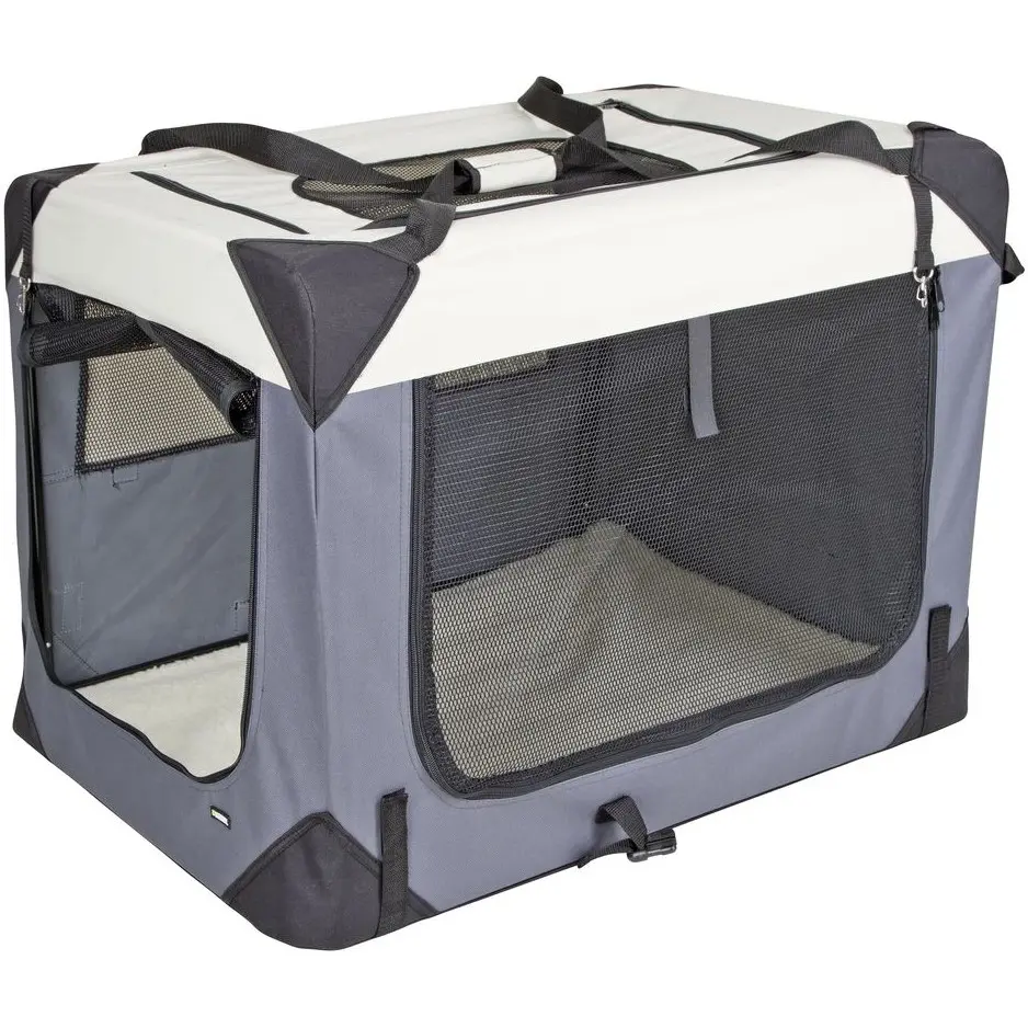 Hunde Transportbox JOURNEY grau/beige