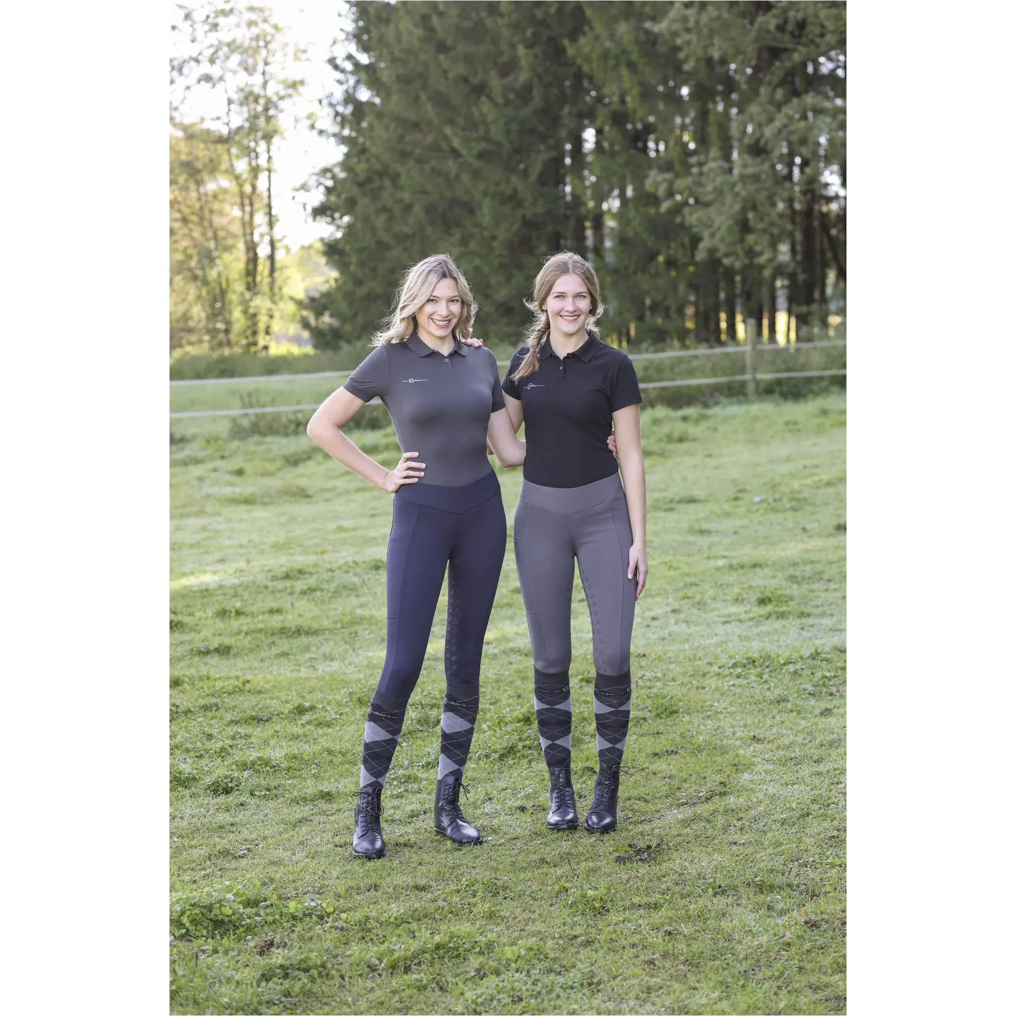 Damen Reitleggings Silikon Vollbesatz CLASSIC STAR graphite